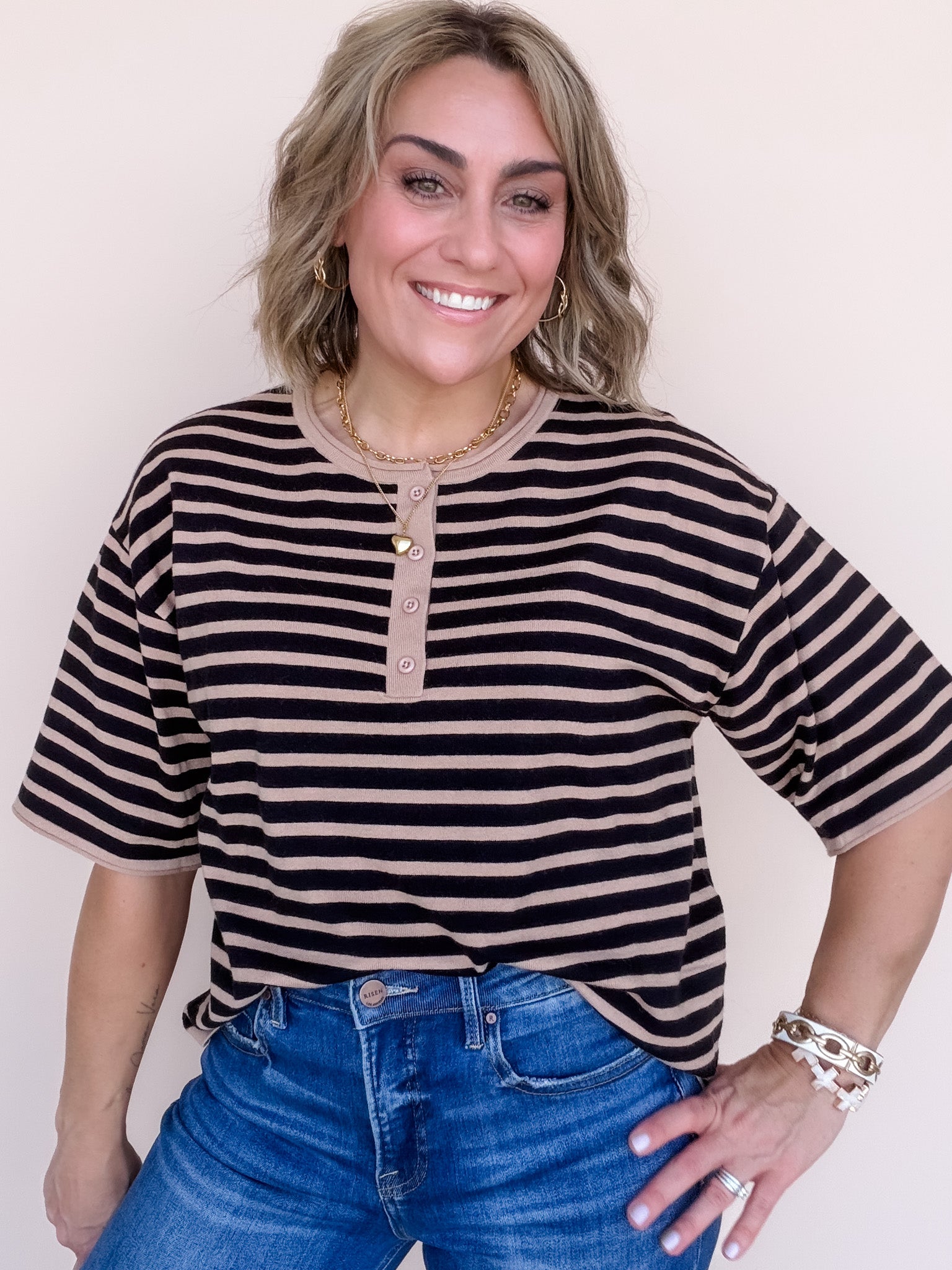 Stripe of Mind Top | Black