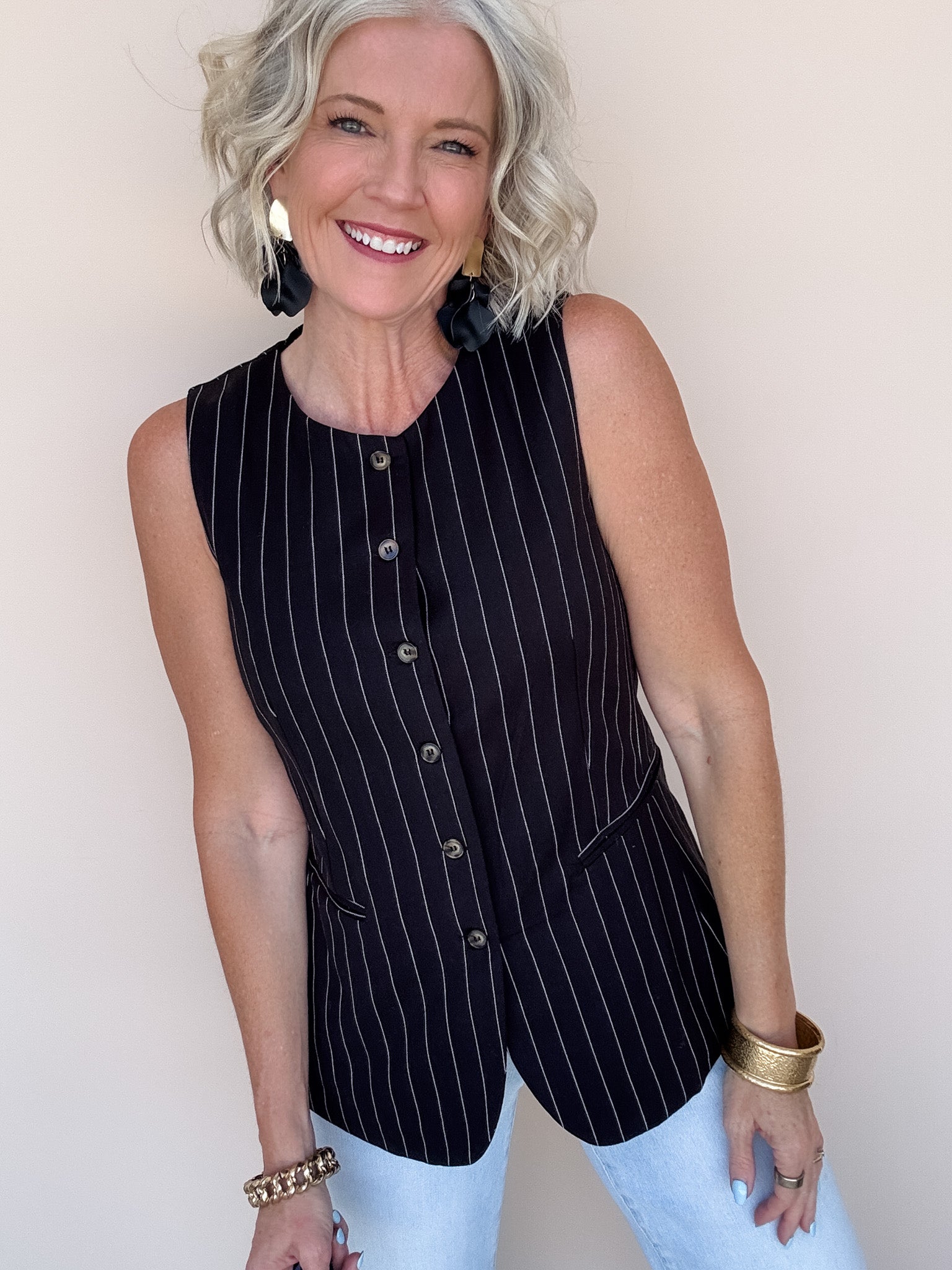 Kennedy Pinstripe Vest