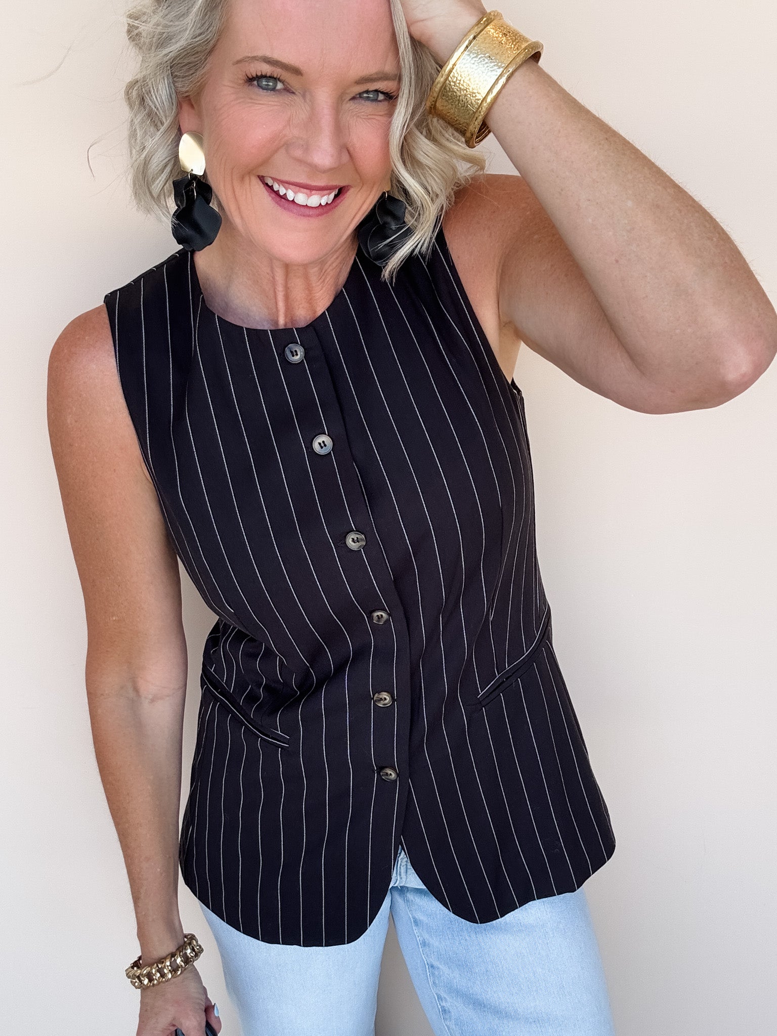 Kennedy Pinstripe Vest