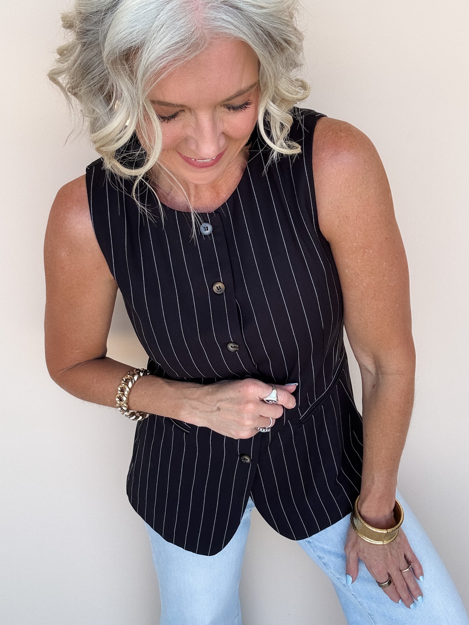 Kennedy Pinstripe Vest