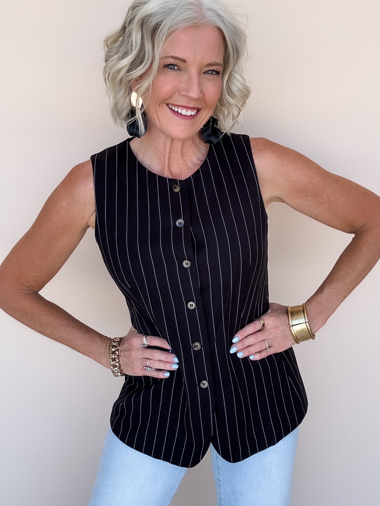 Kennedy Pinstripe Vest