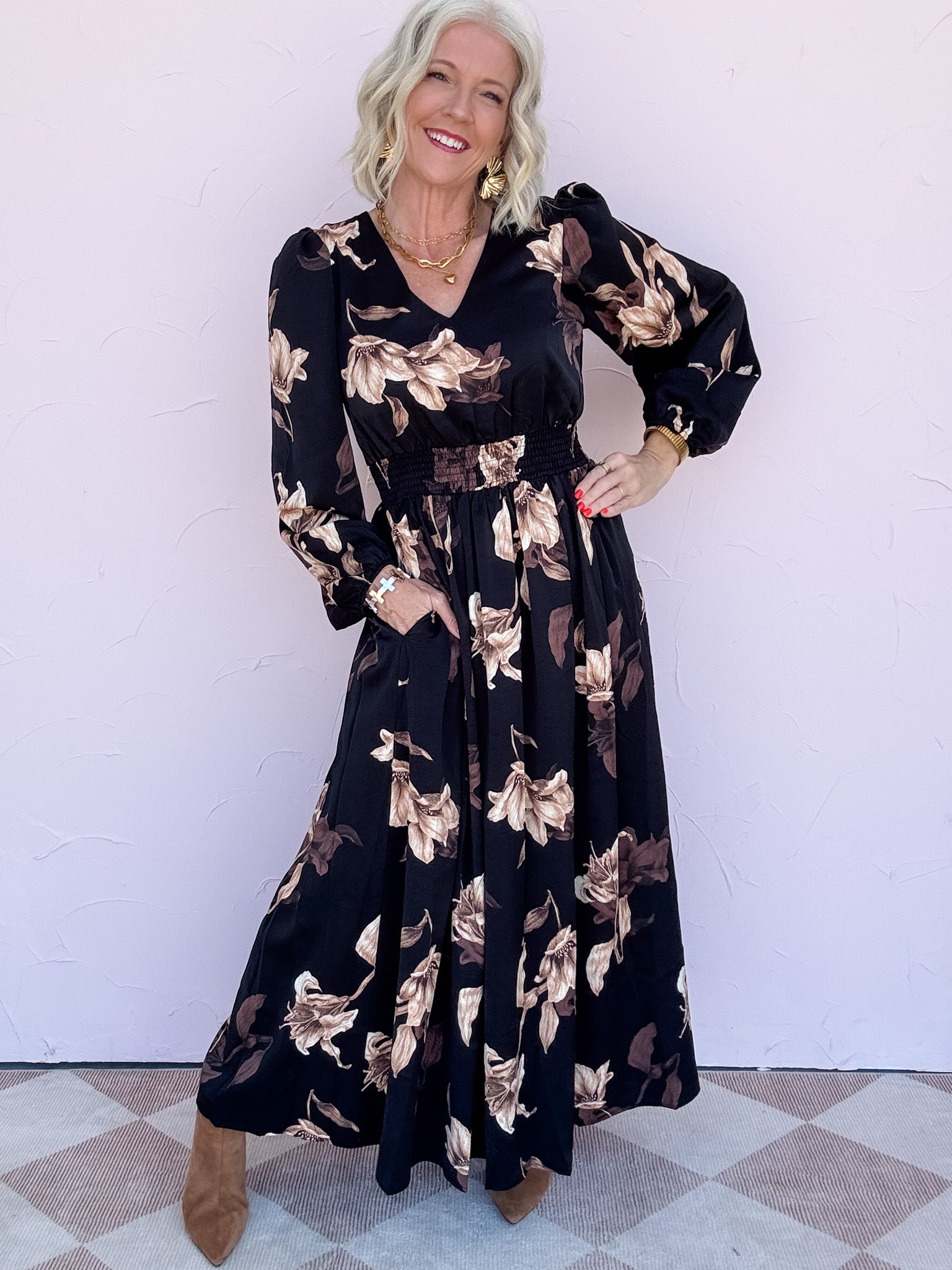 Golden Noir Dress