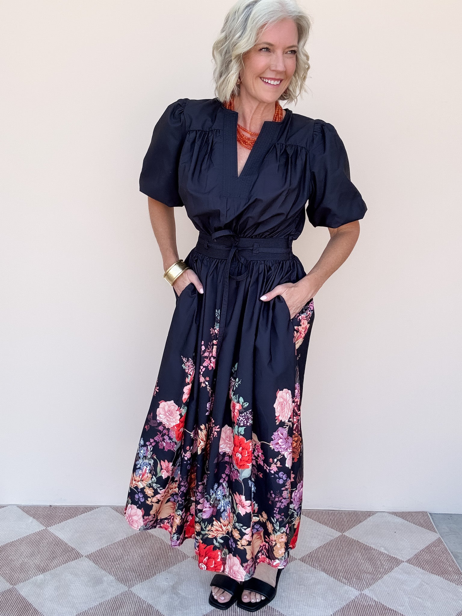 Flora Noir Dress