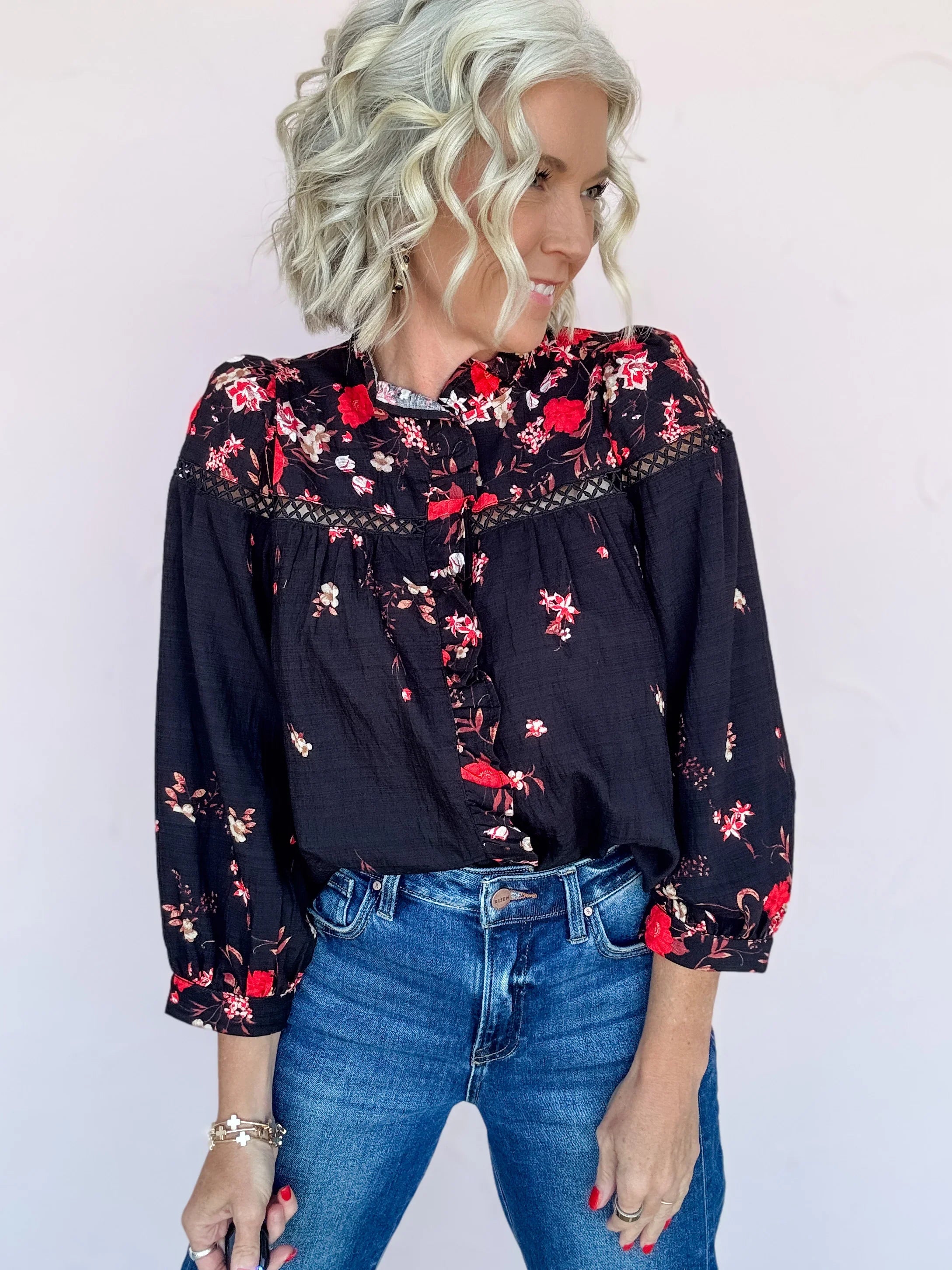 Flowers In Your Heart Top- FINAL SALE