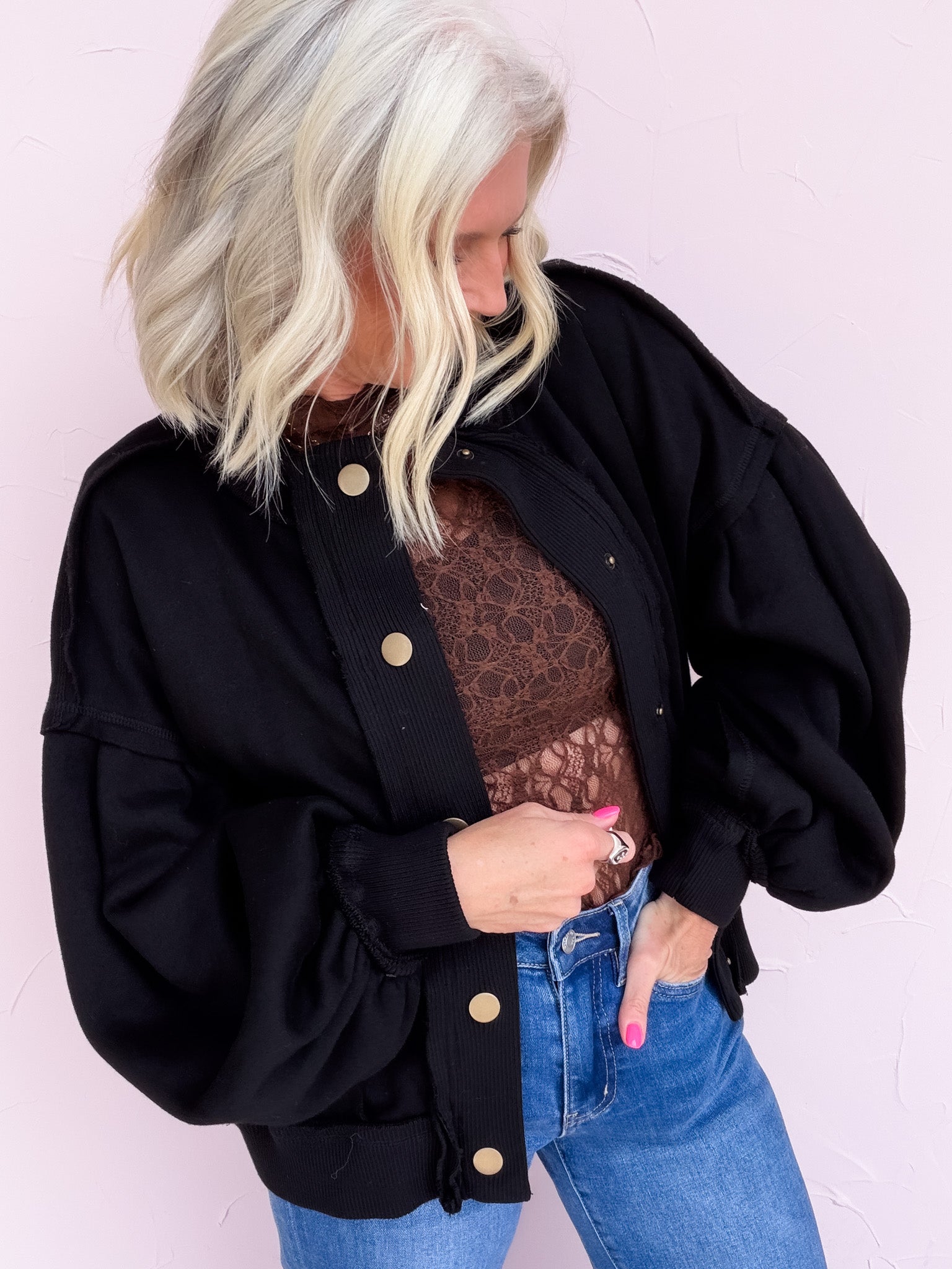 Noelle Lace Top | Chocolate