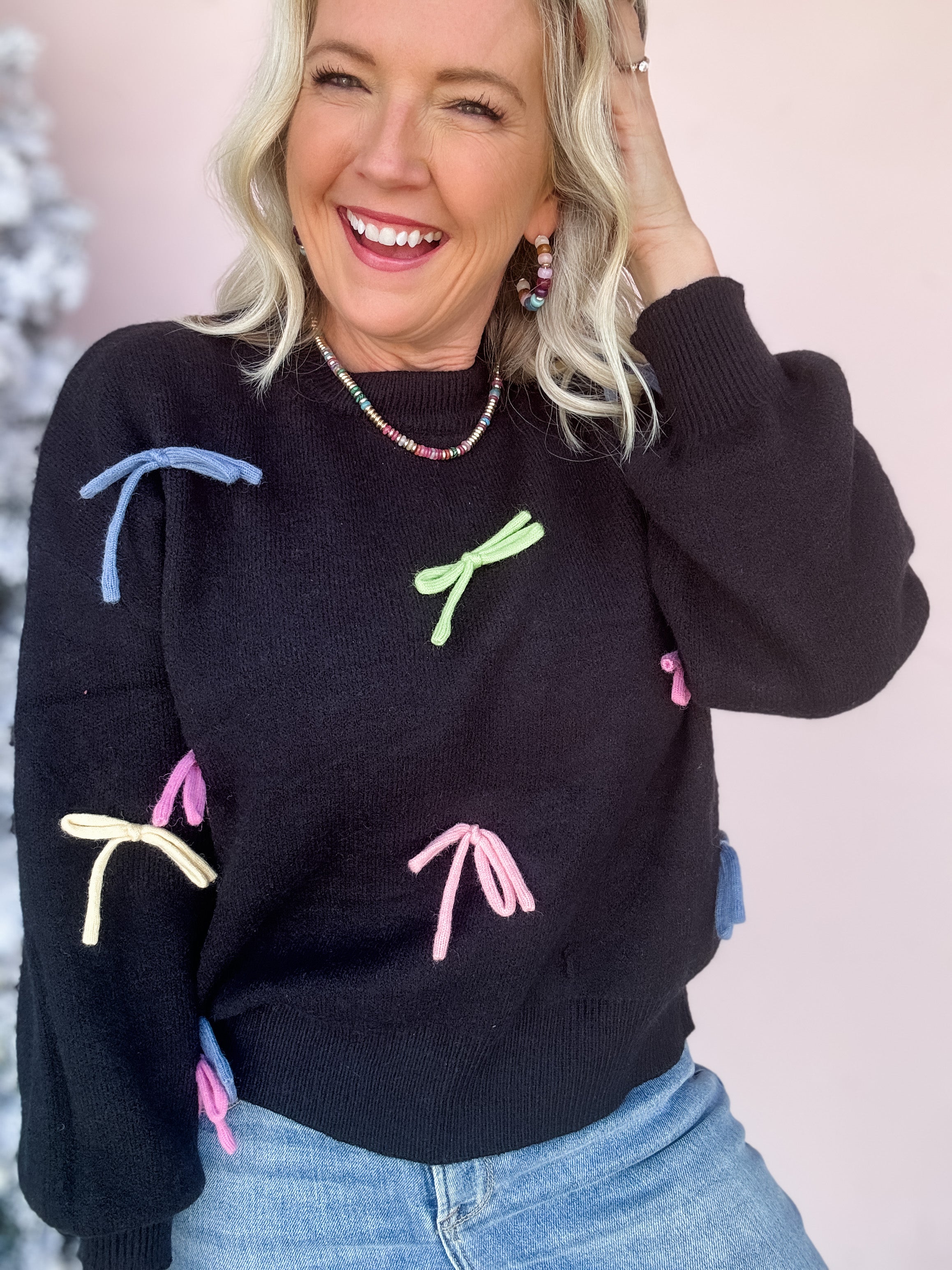 Blissful Bows Sweater