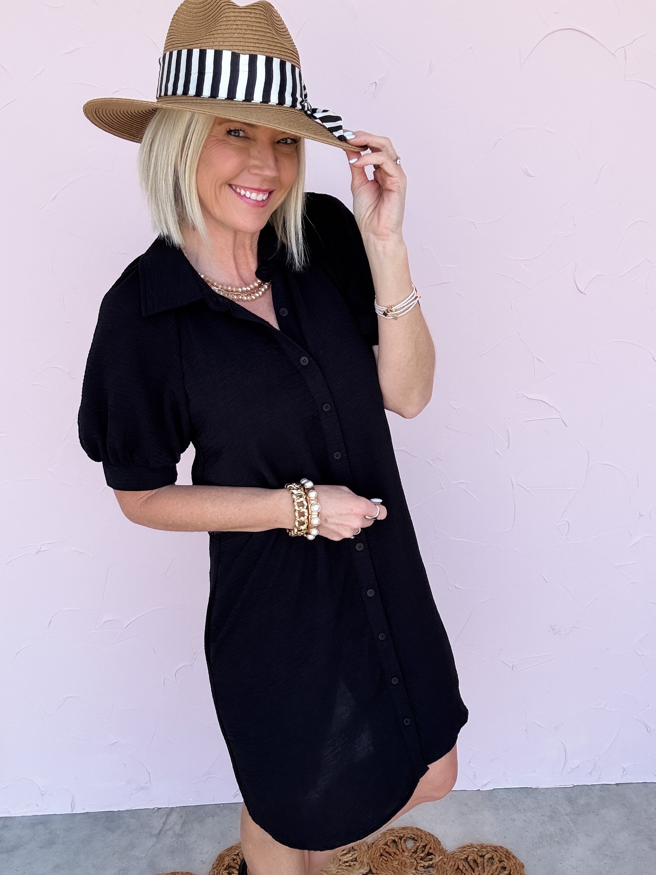 After Hours Shirt Dress