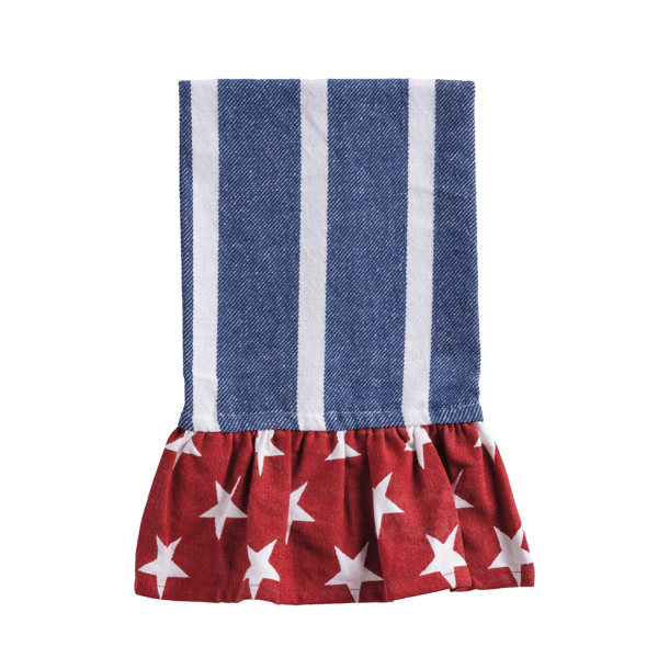 Red, White and Rustic Towel