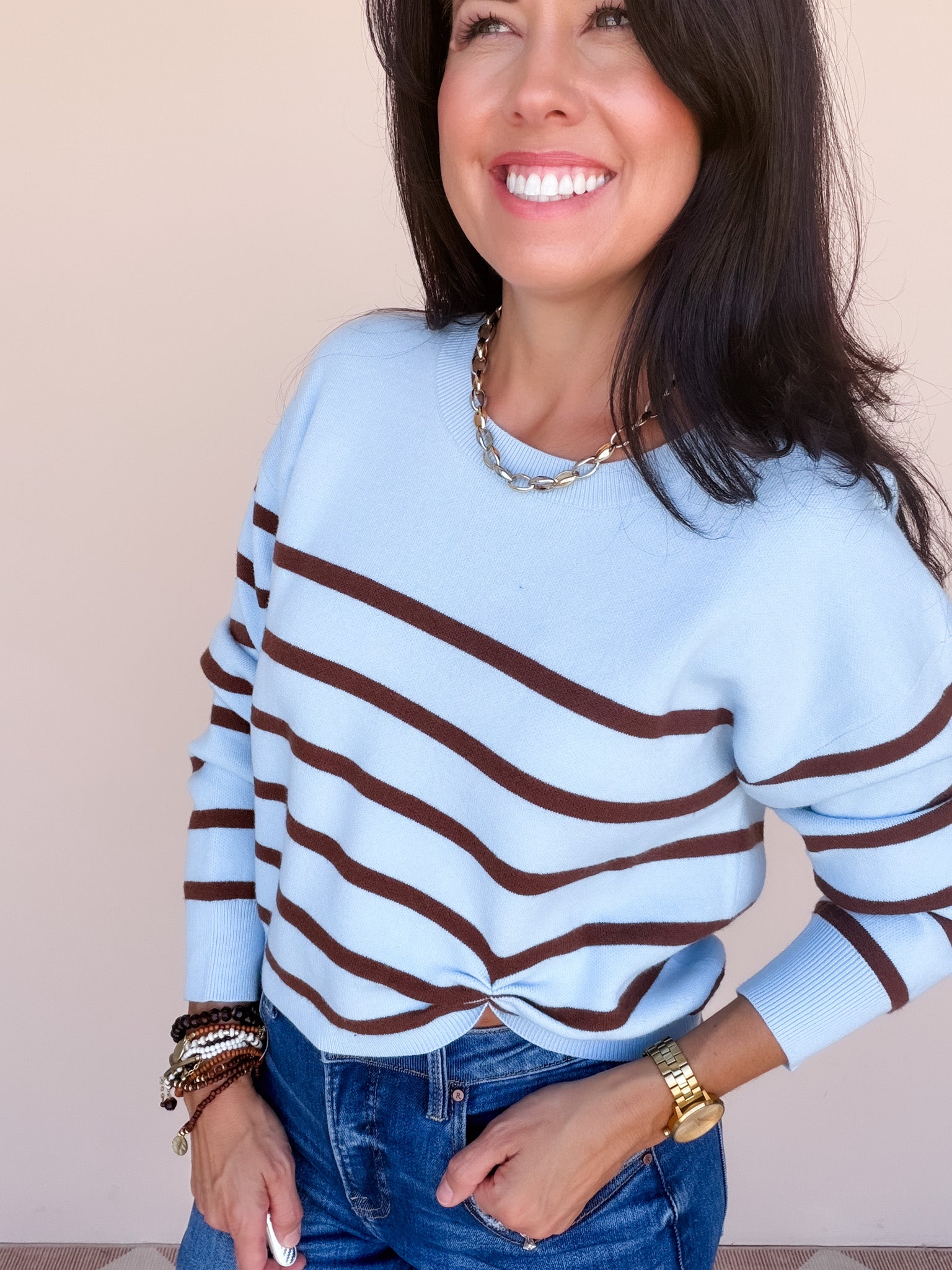 Blue by You Knit Top