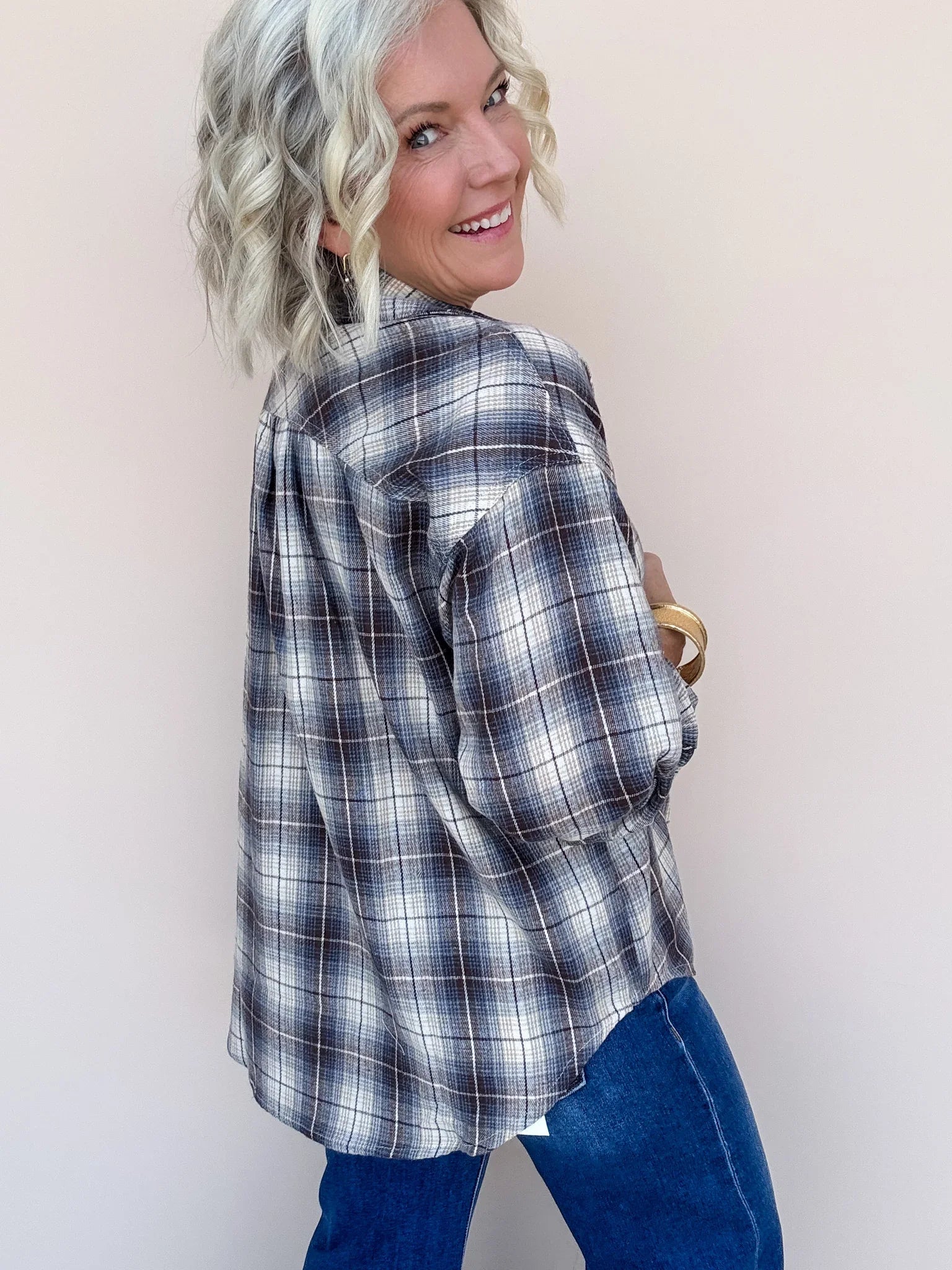 Free Range Top | Sky Blue/Brown