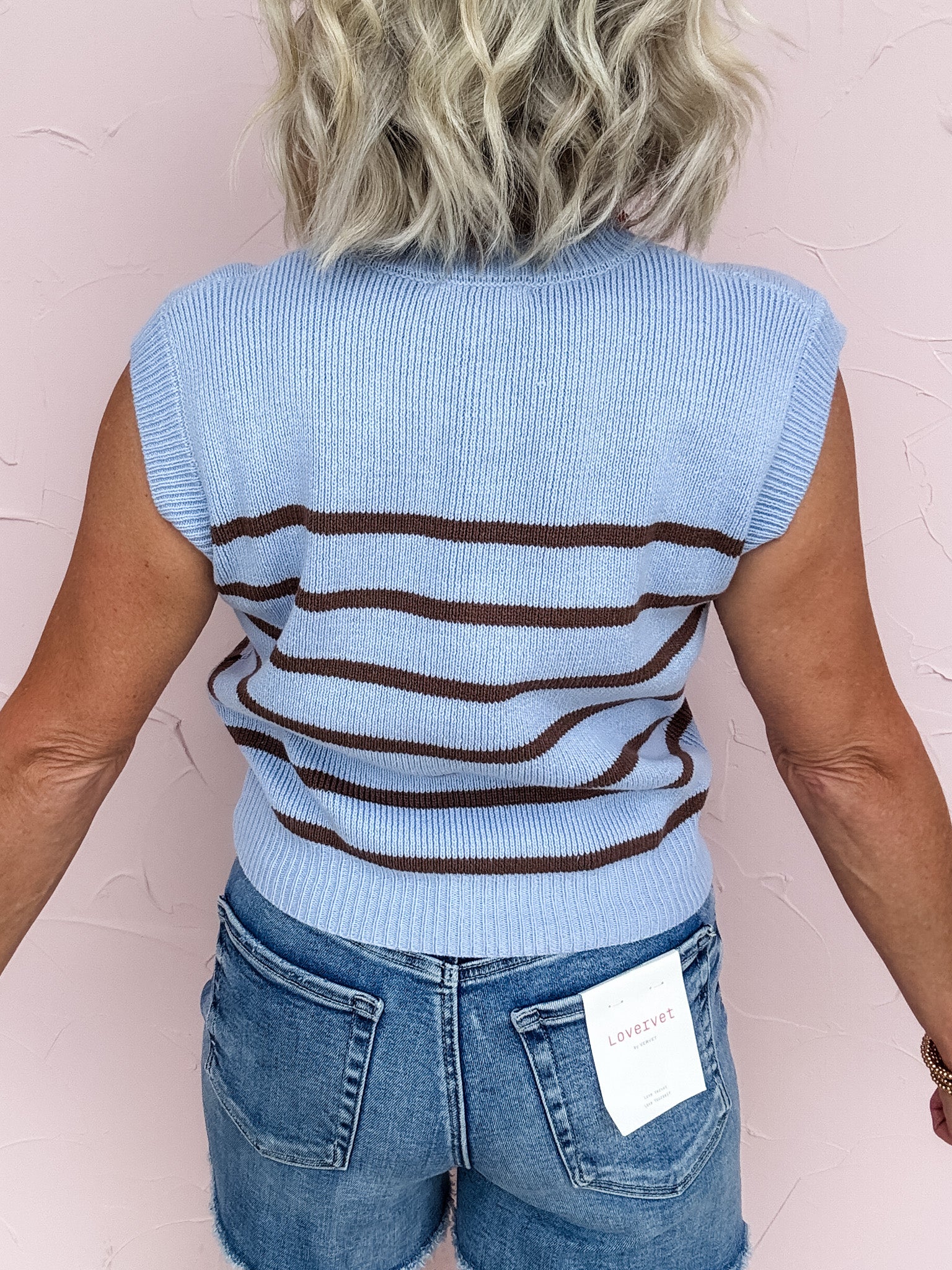 Brown Sugar Stripe Knit Top