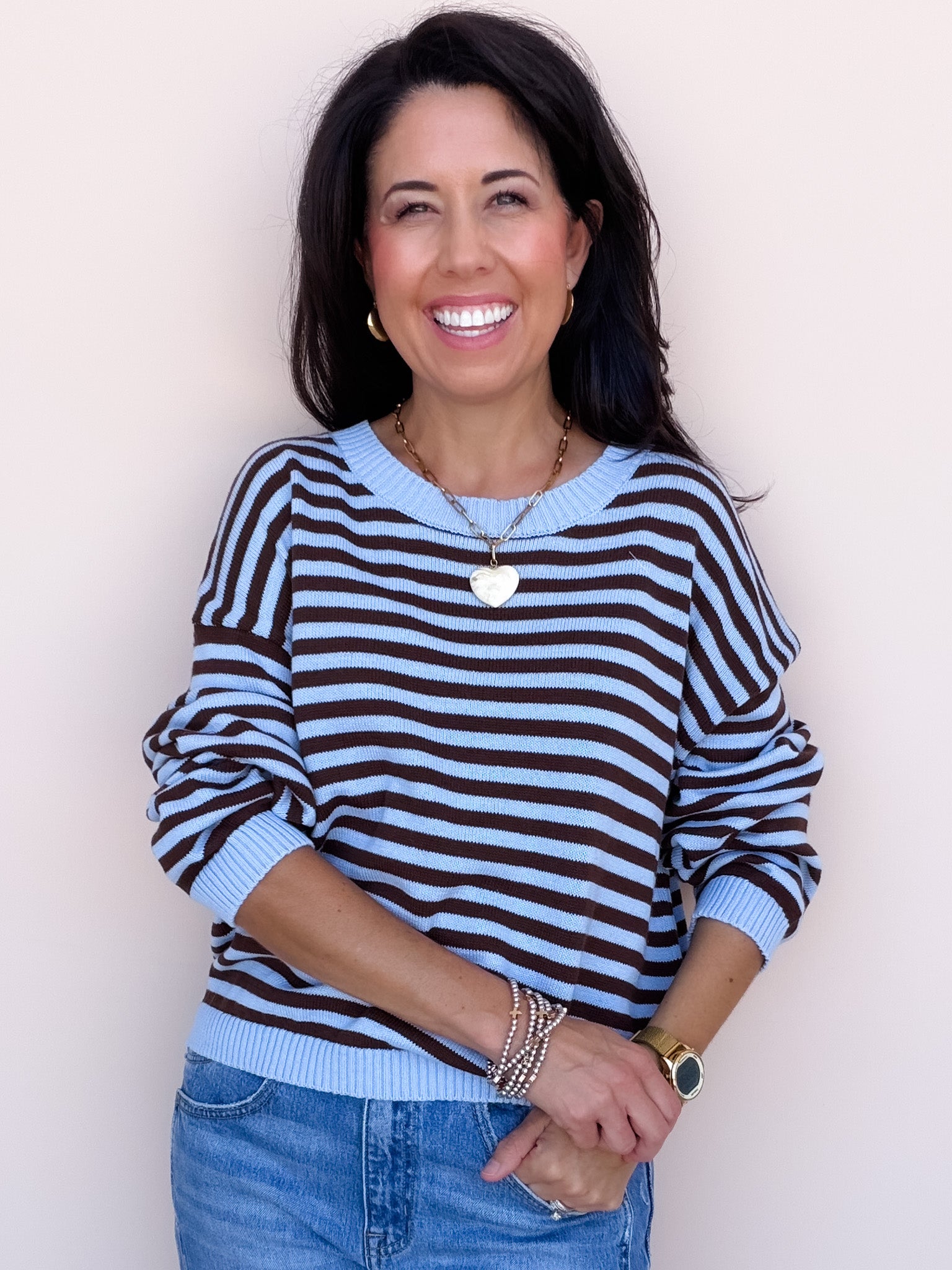 Back Story Sweater | Light Blue
