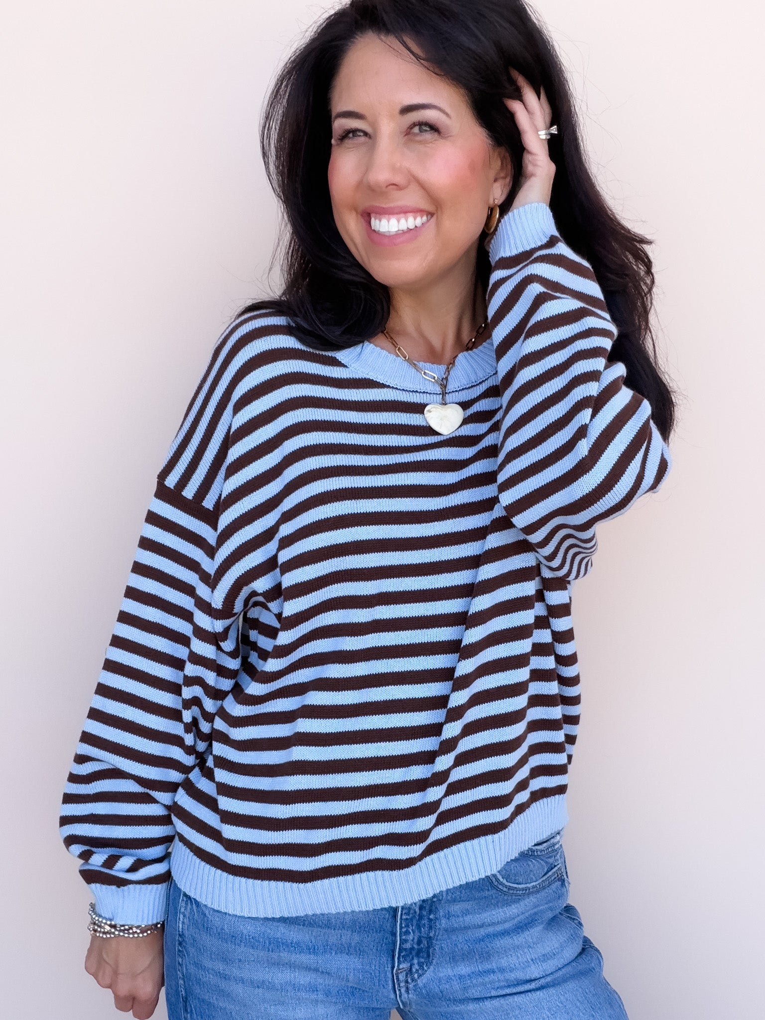 Back Story Sweater | Light Blue
