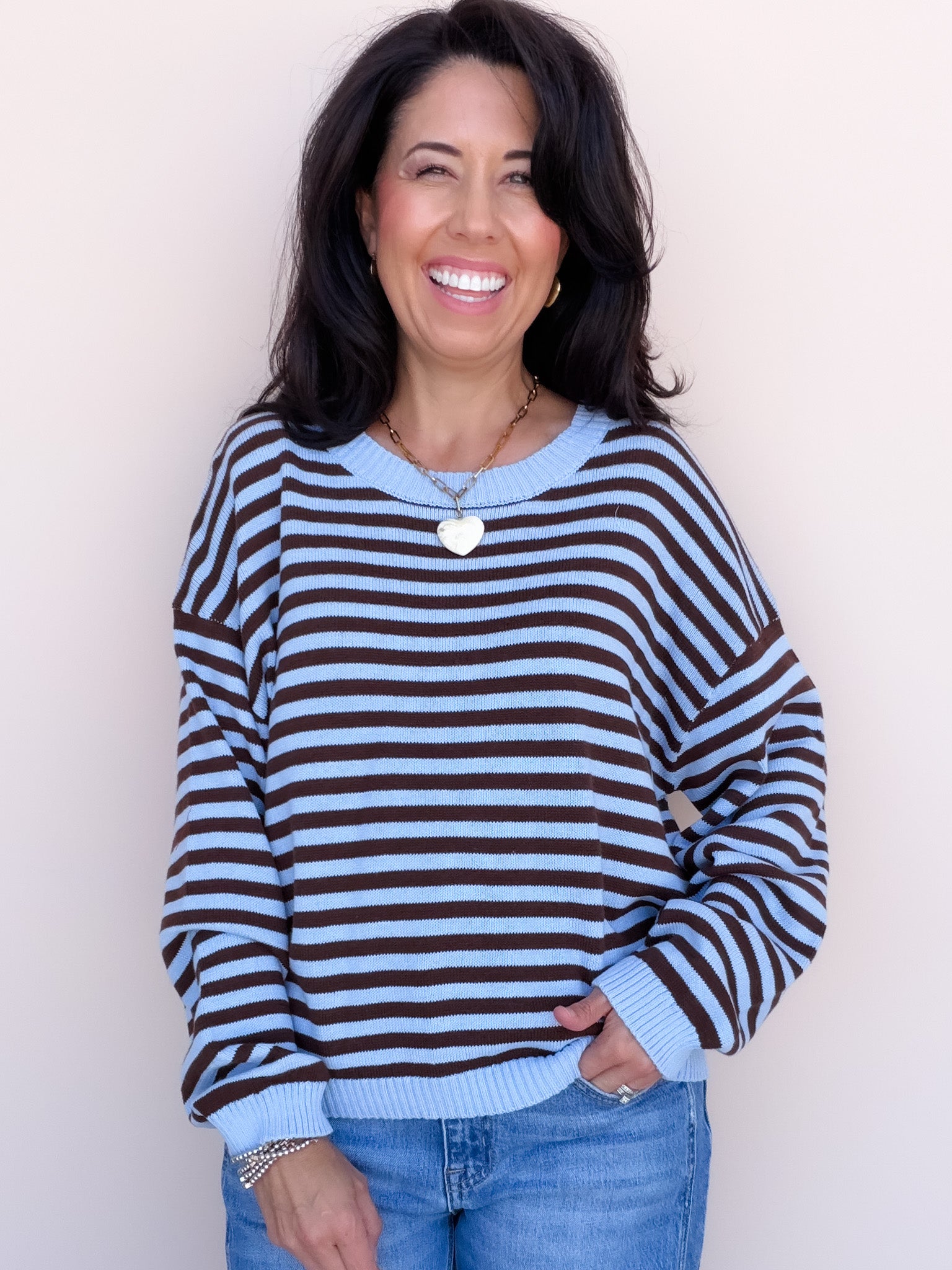 Back Story Sweater | Light Blue