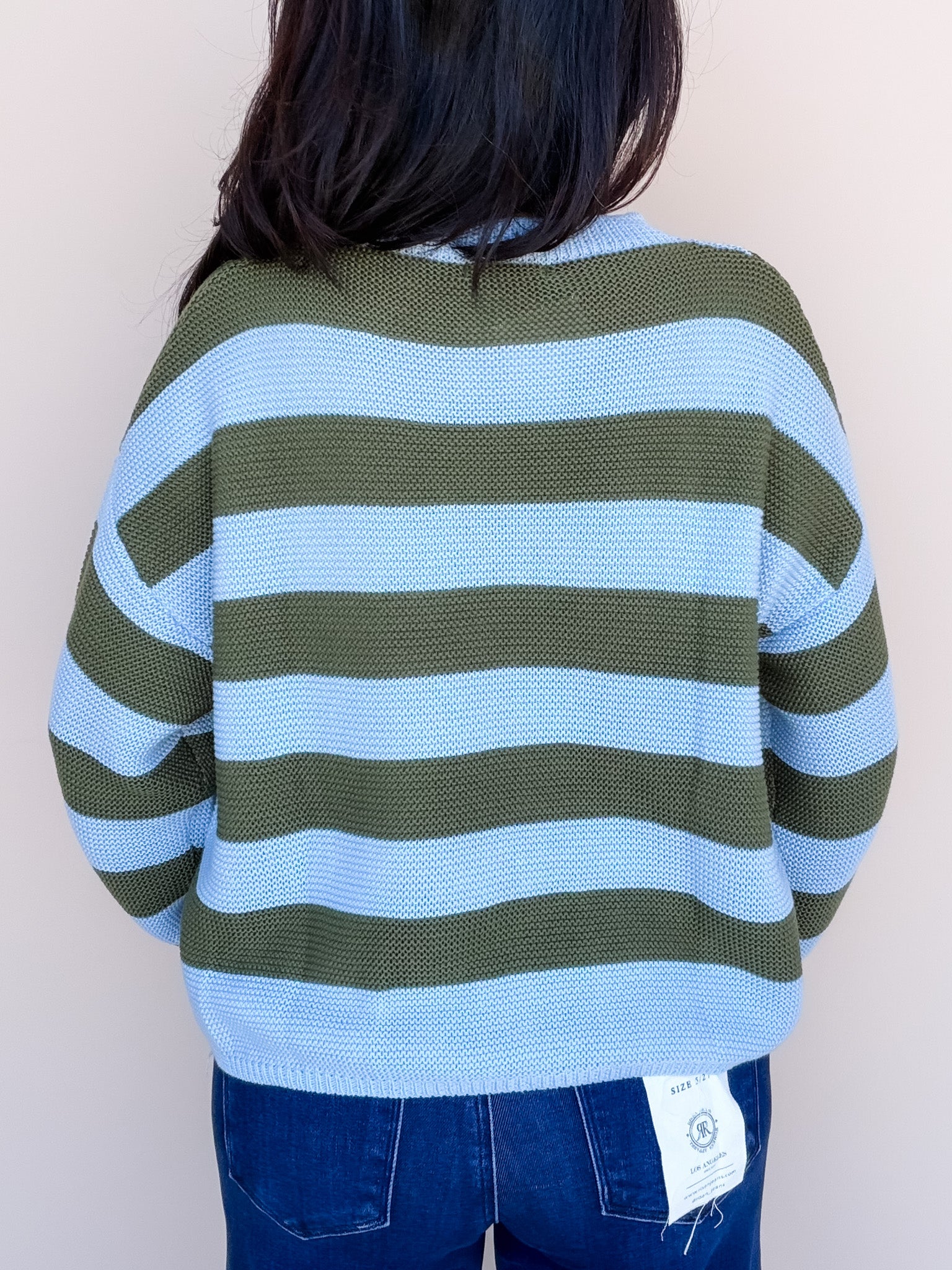 Simply Striped Sweater | Olive