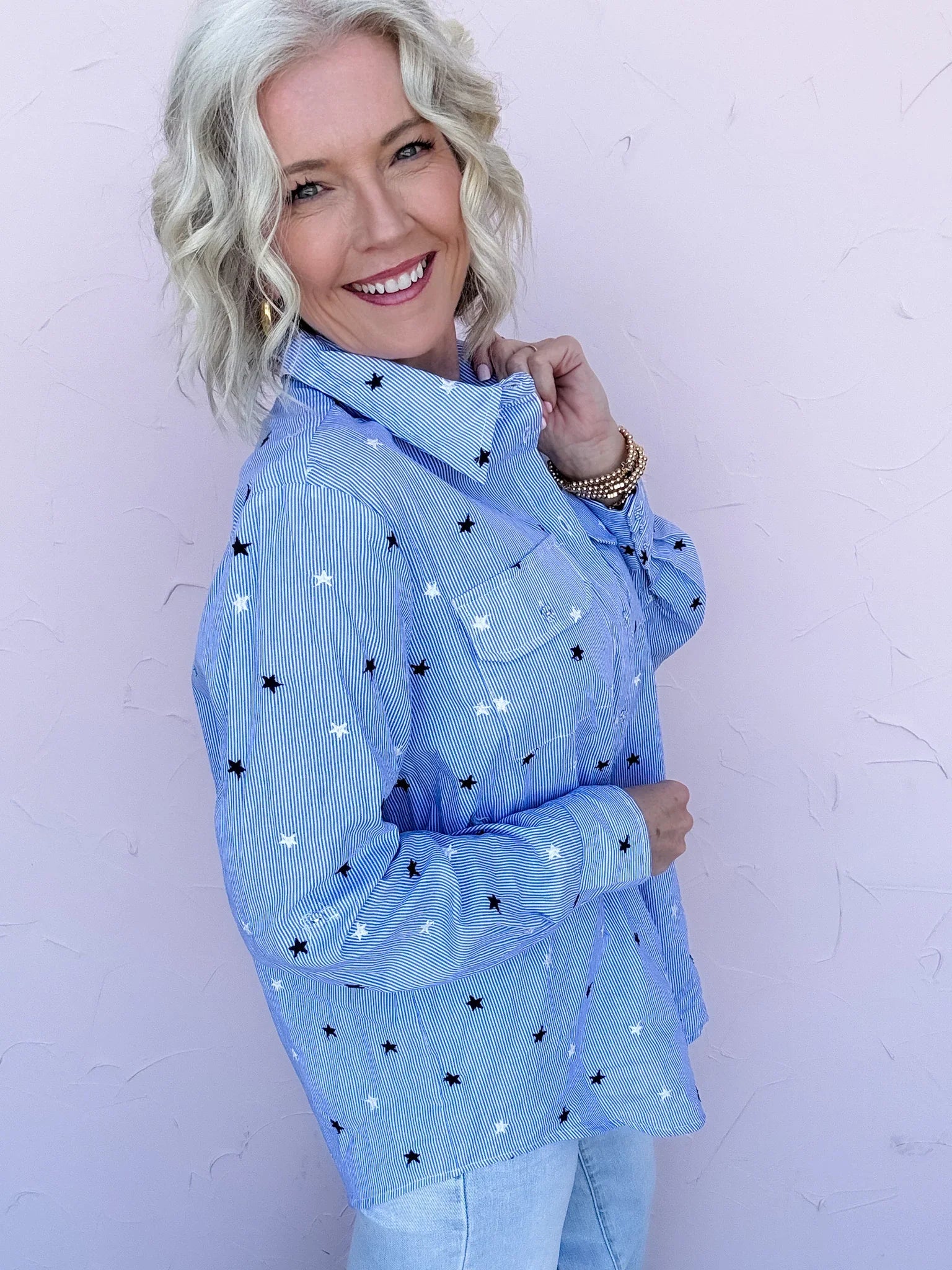 Star Studded Button Down