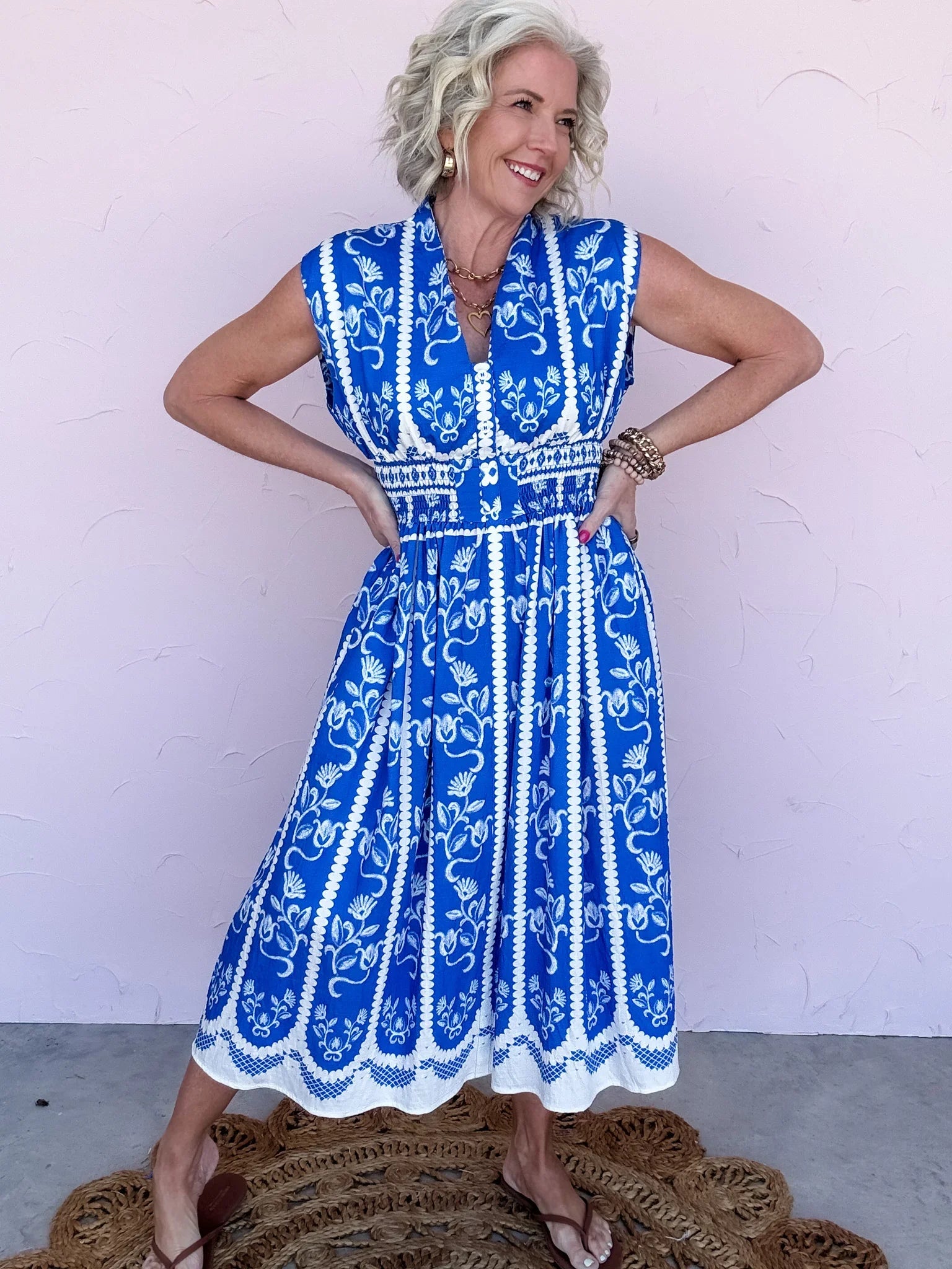 Porcelain Tide Dress - 30% Off