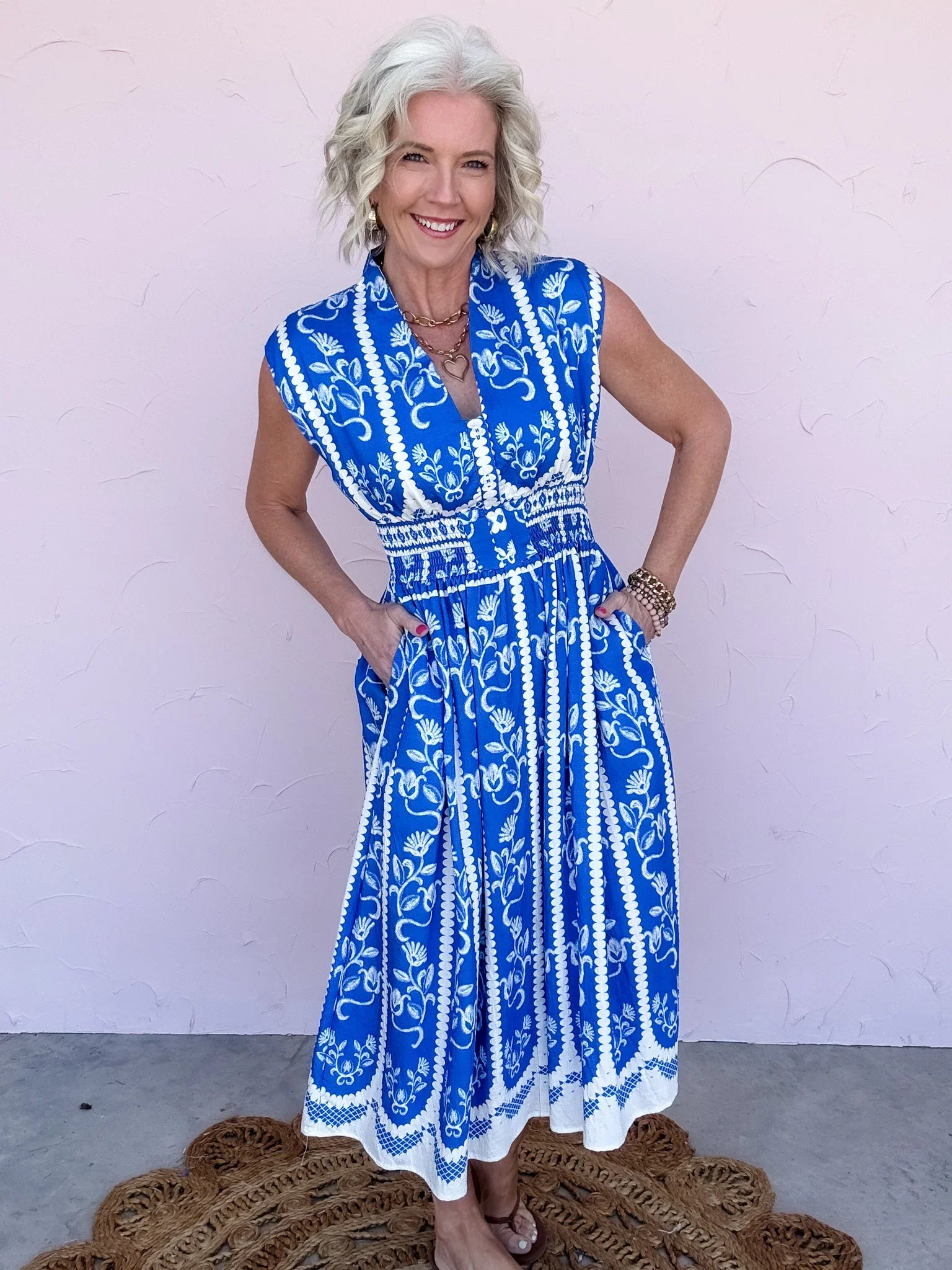 Porcelain Tide Dress - 30% Off