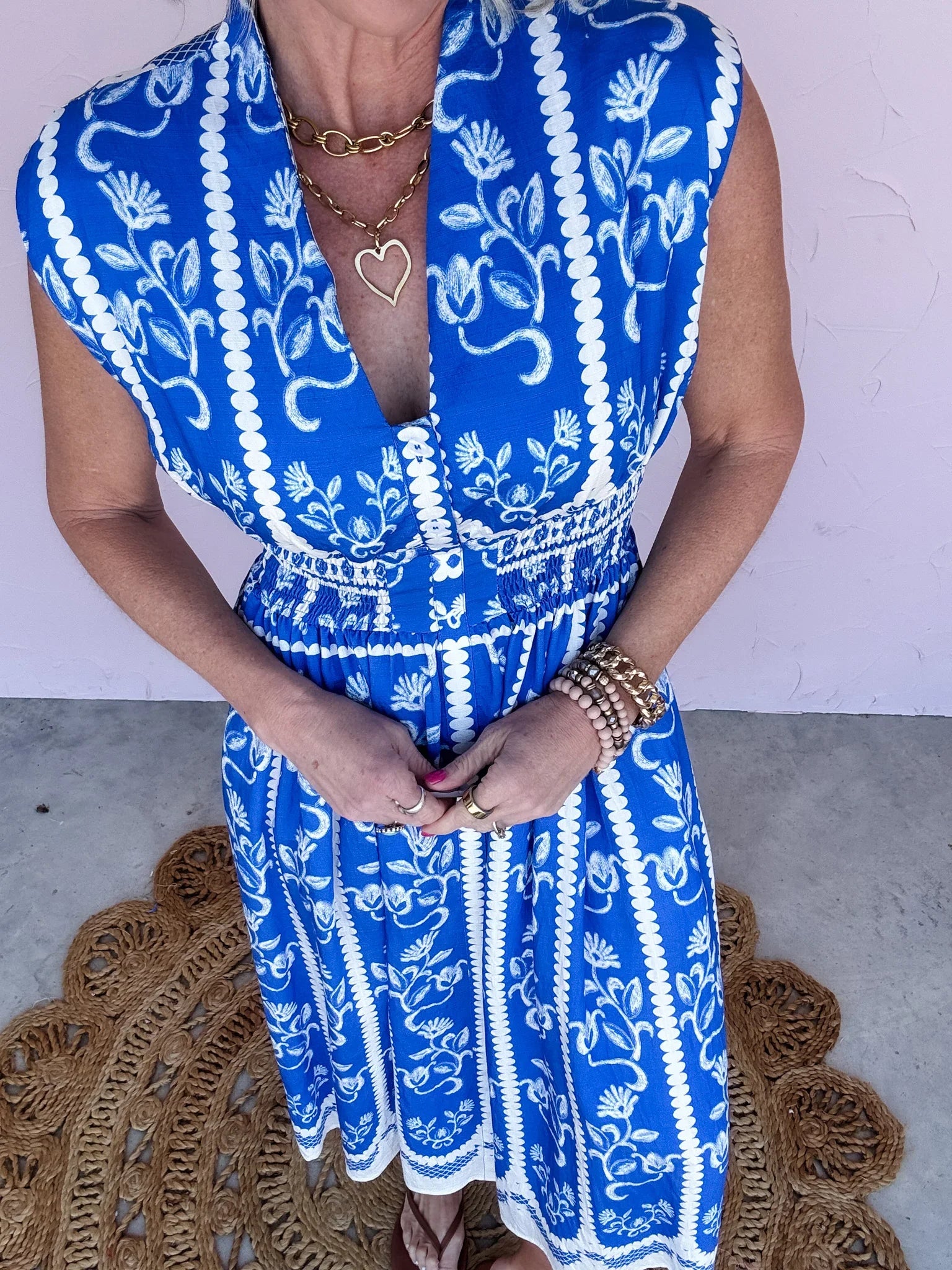 Porcelain Tide Dress - 30% Off