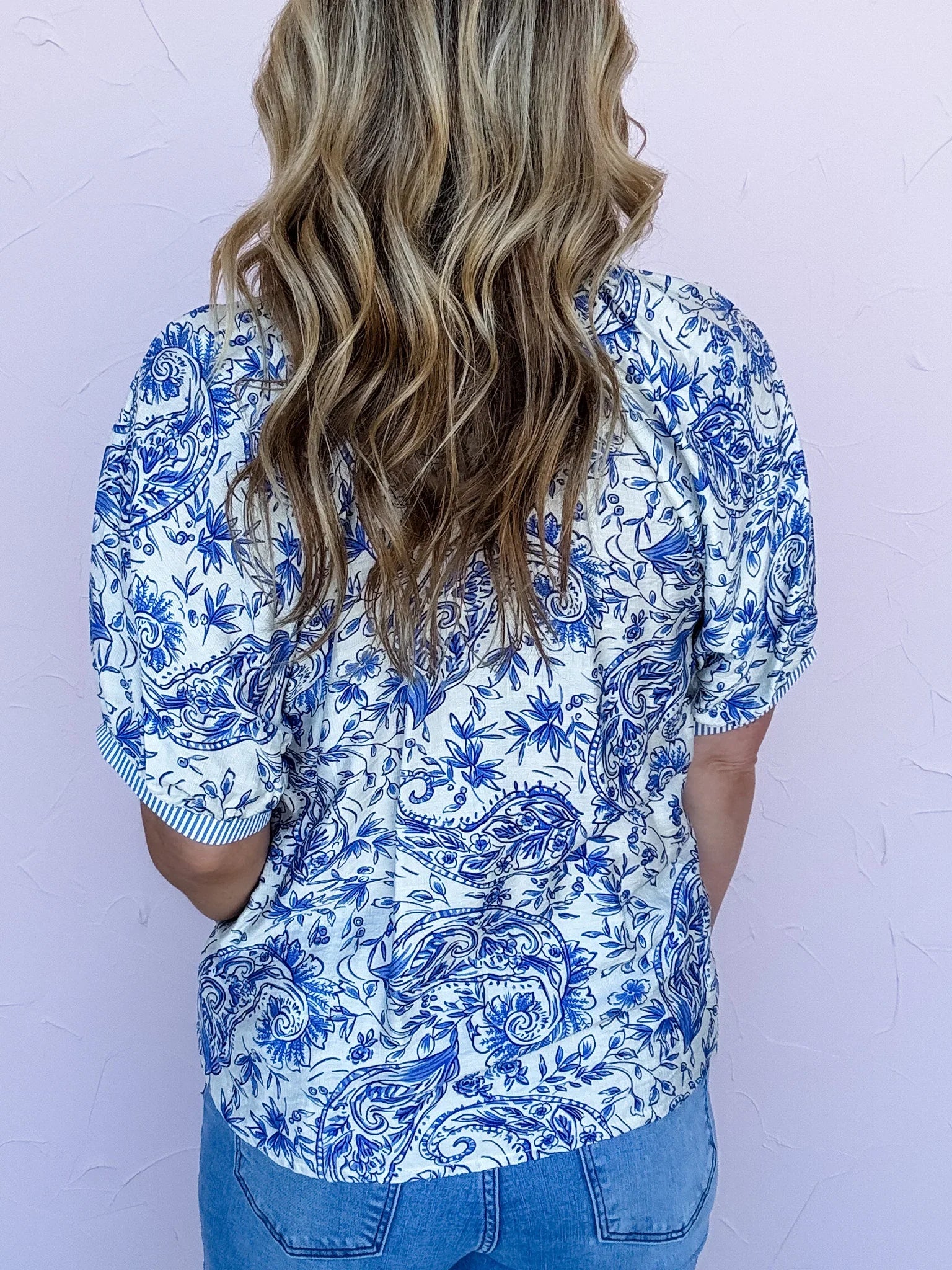 Porcelain Bloom Button Down
