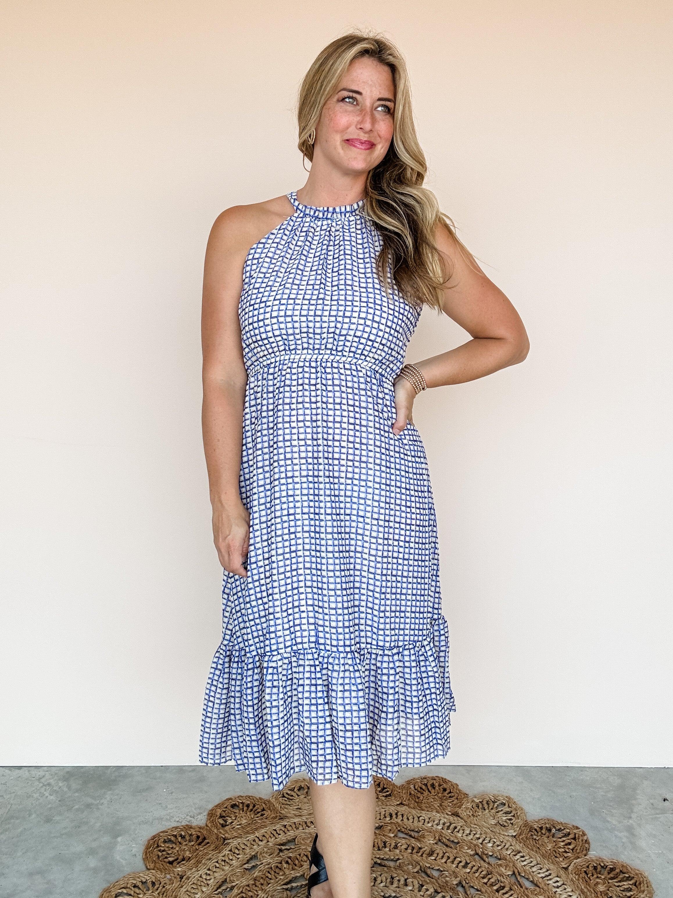 Cool Mist Midi Dress- FINAL SALE