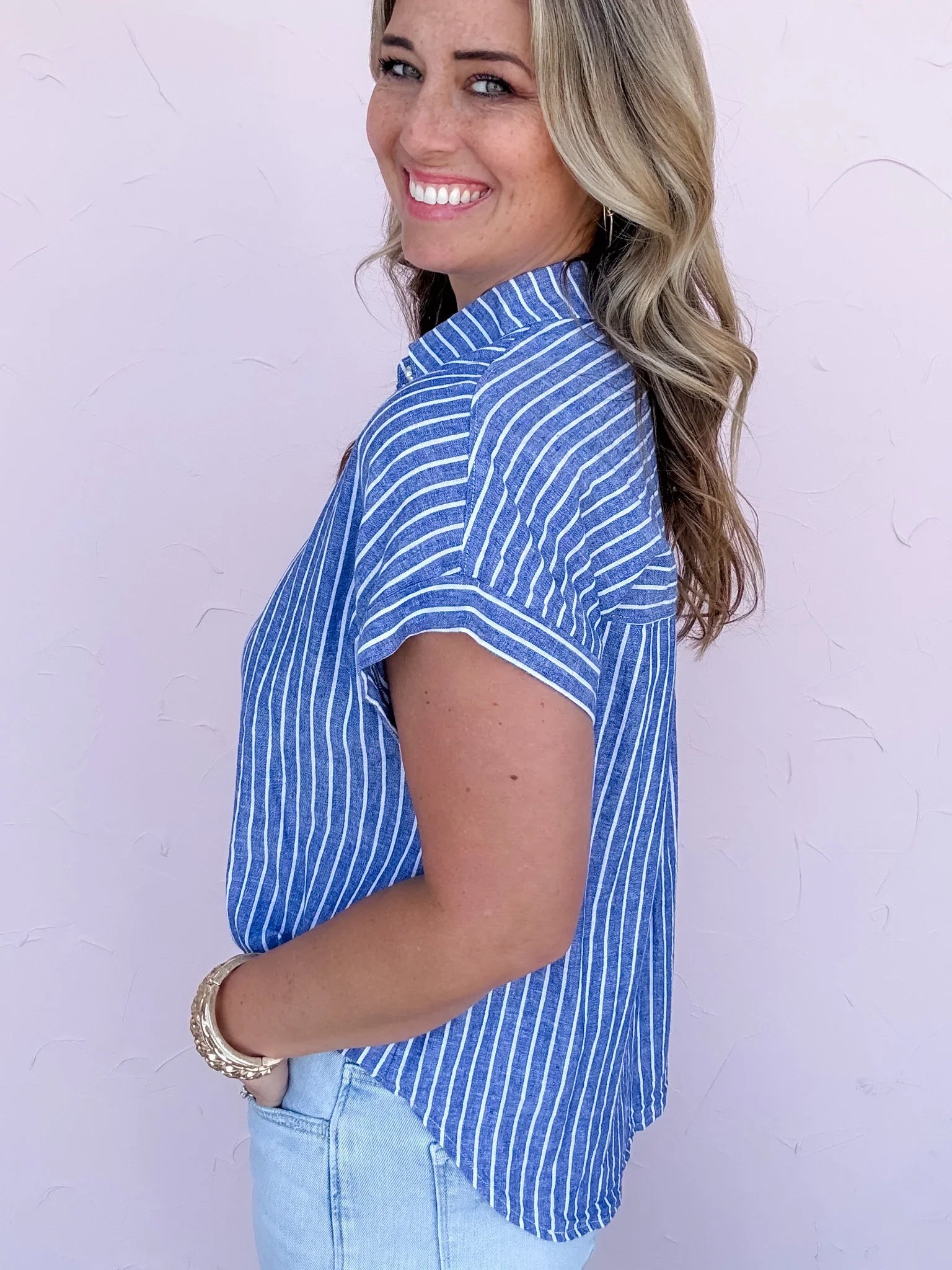 Denim Line Button Down