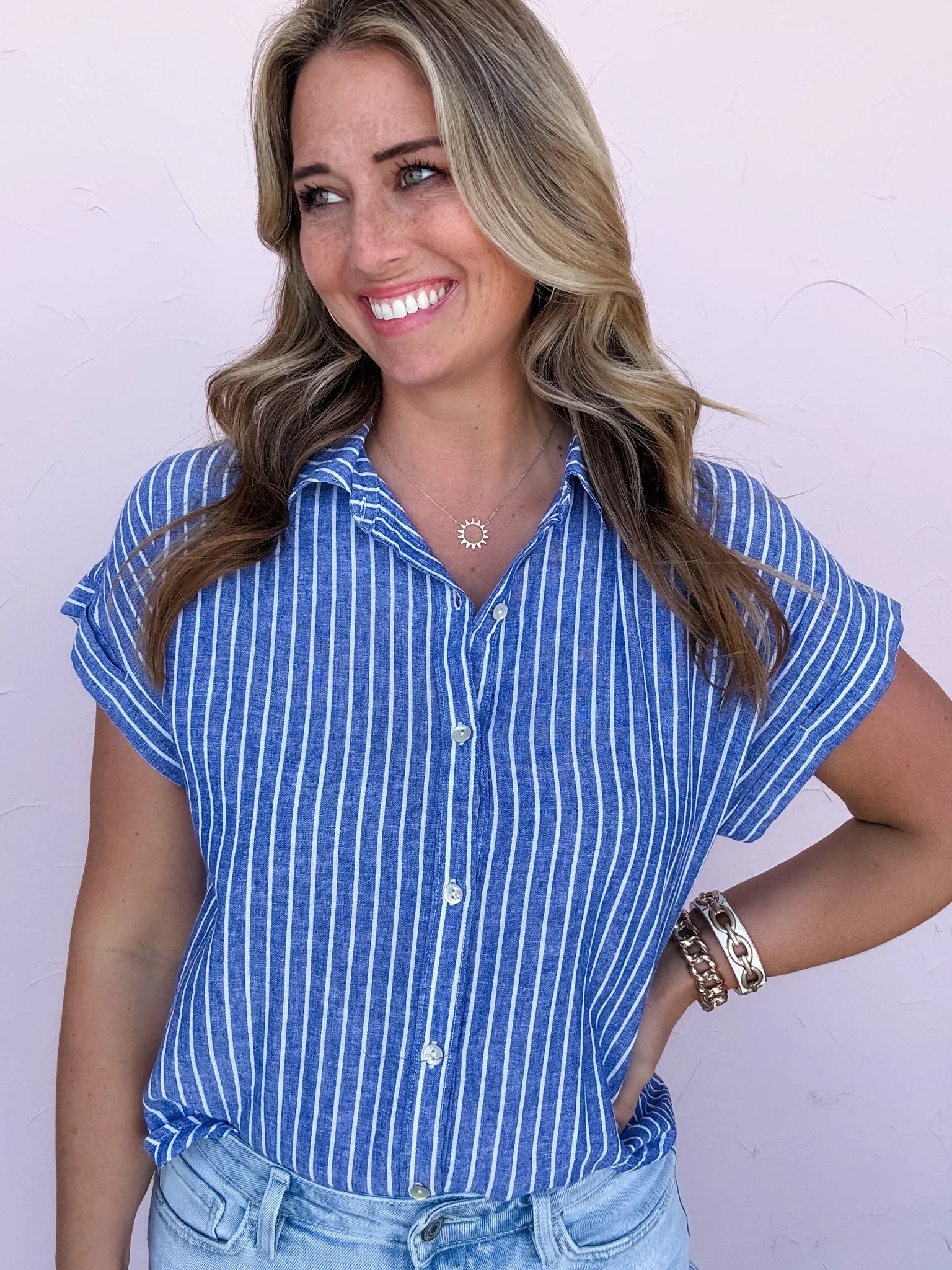 Denim Line Button Down
