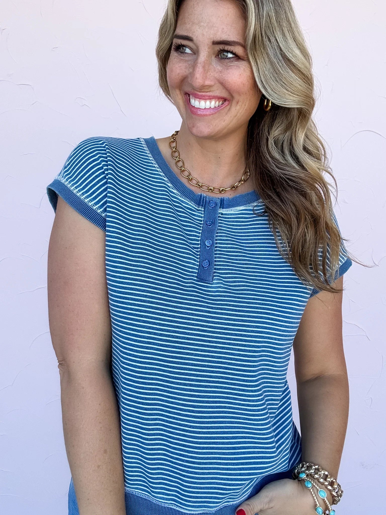Camden Stripe Henley - 30% Off