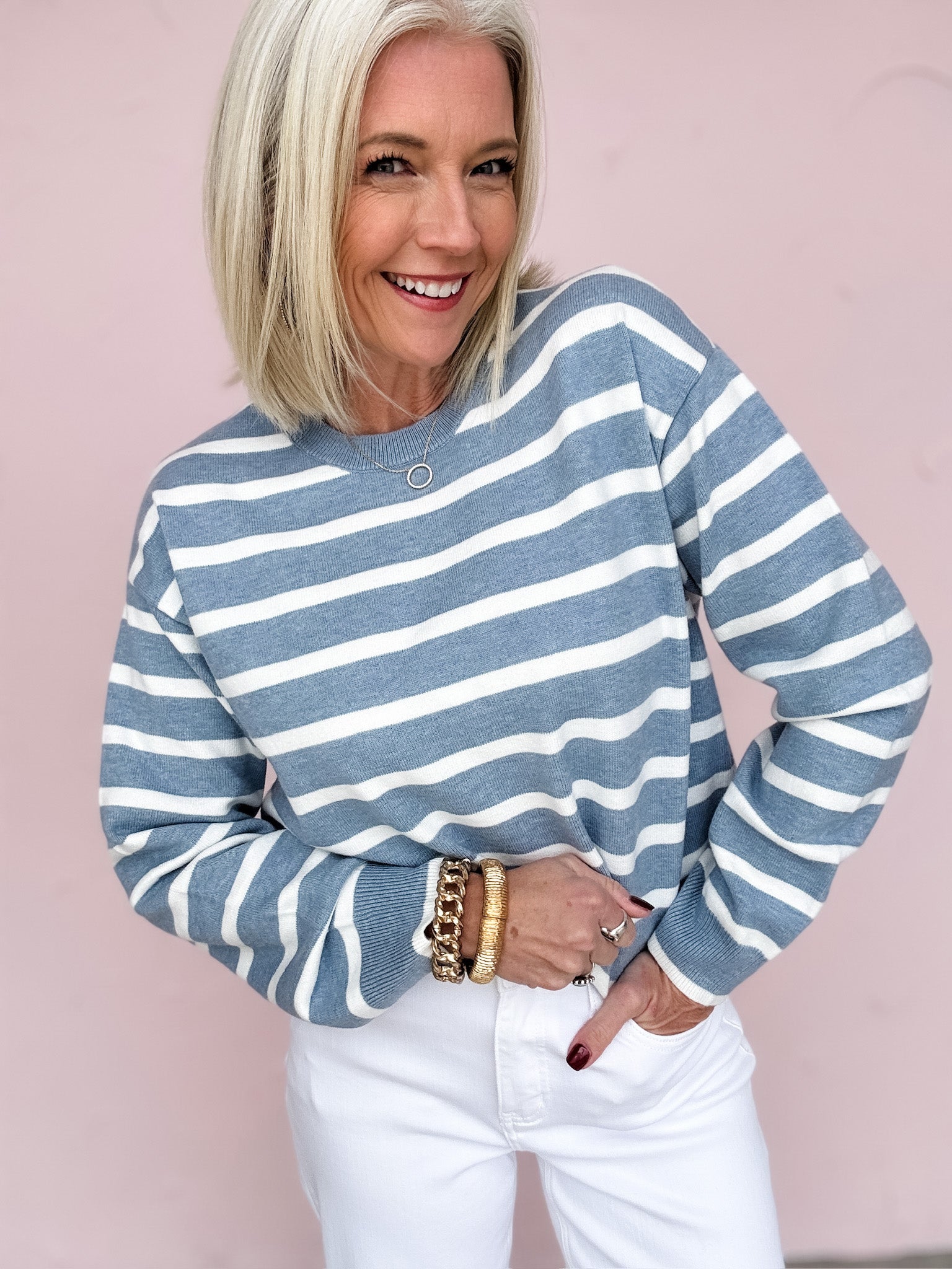 Ease Into It Stripe Pullover