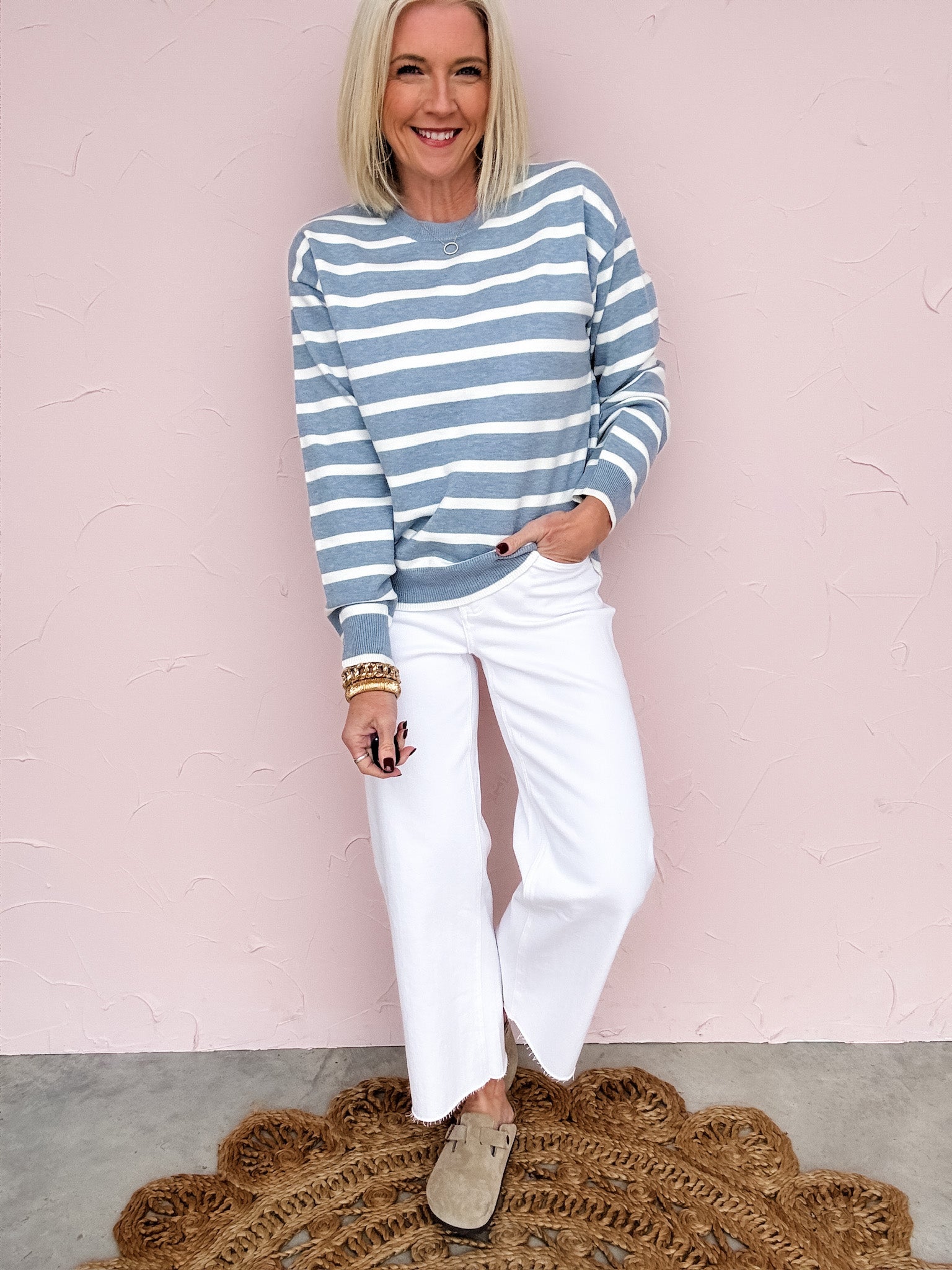 Ease Into It Stripe Pullover