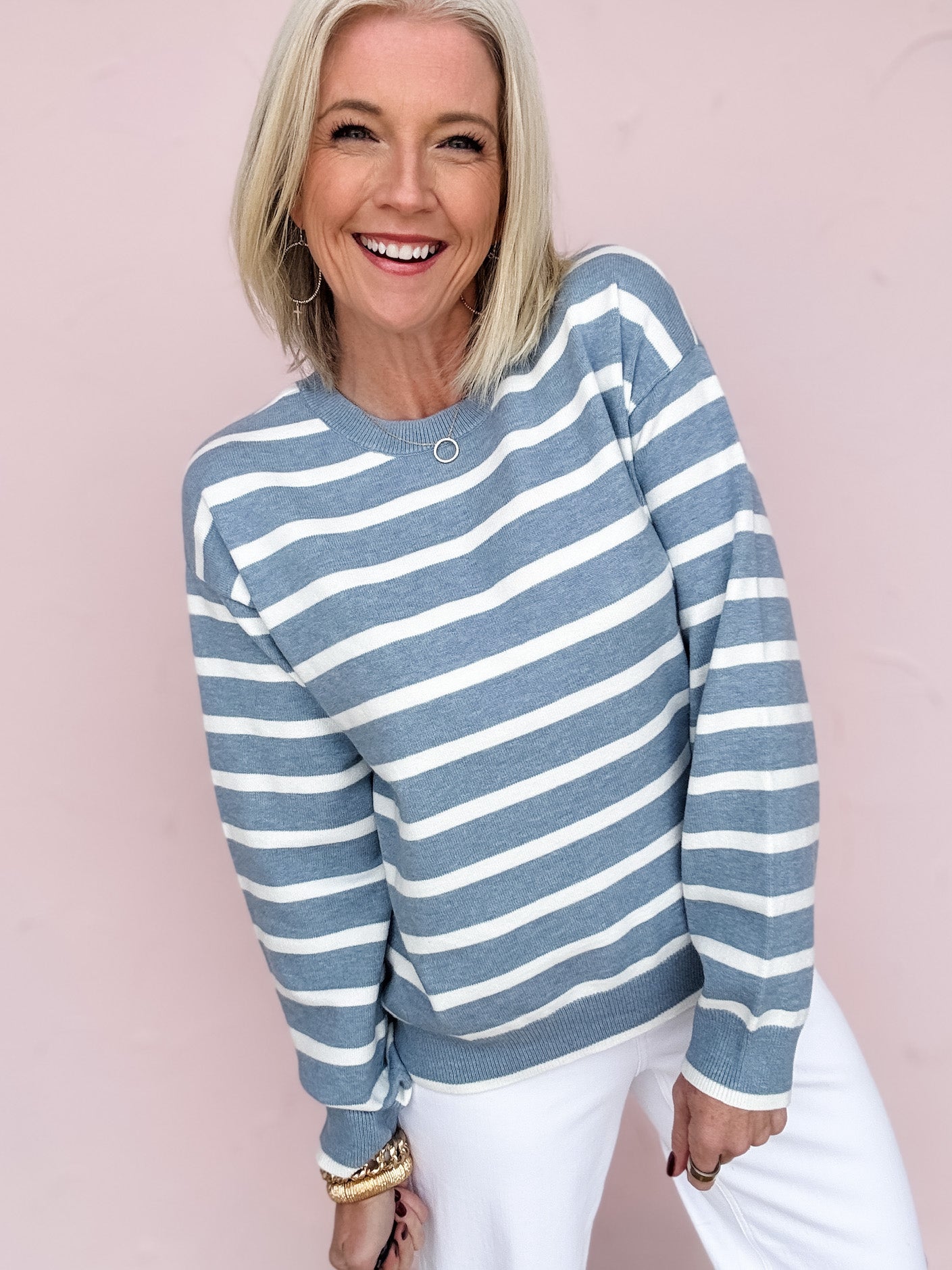 Ease Into It Stripe Pullover