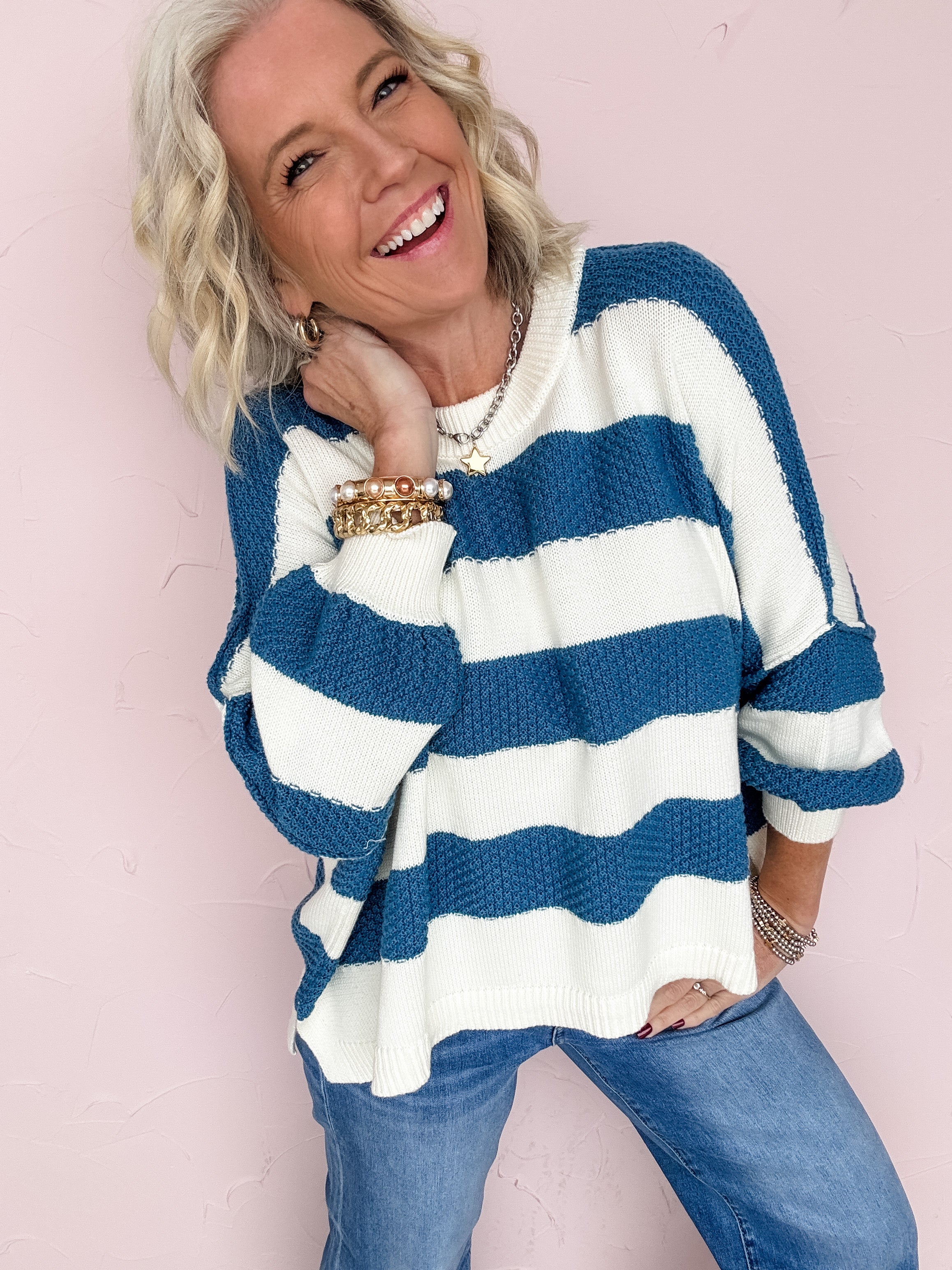 Bluebird Stripe Sweater