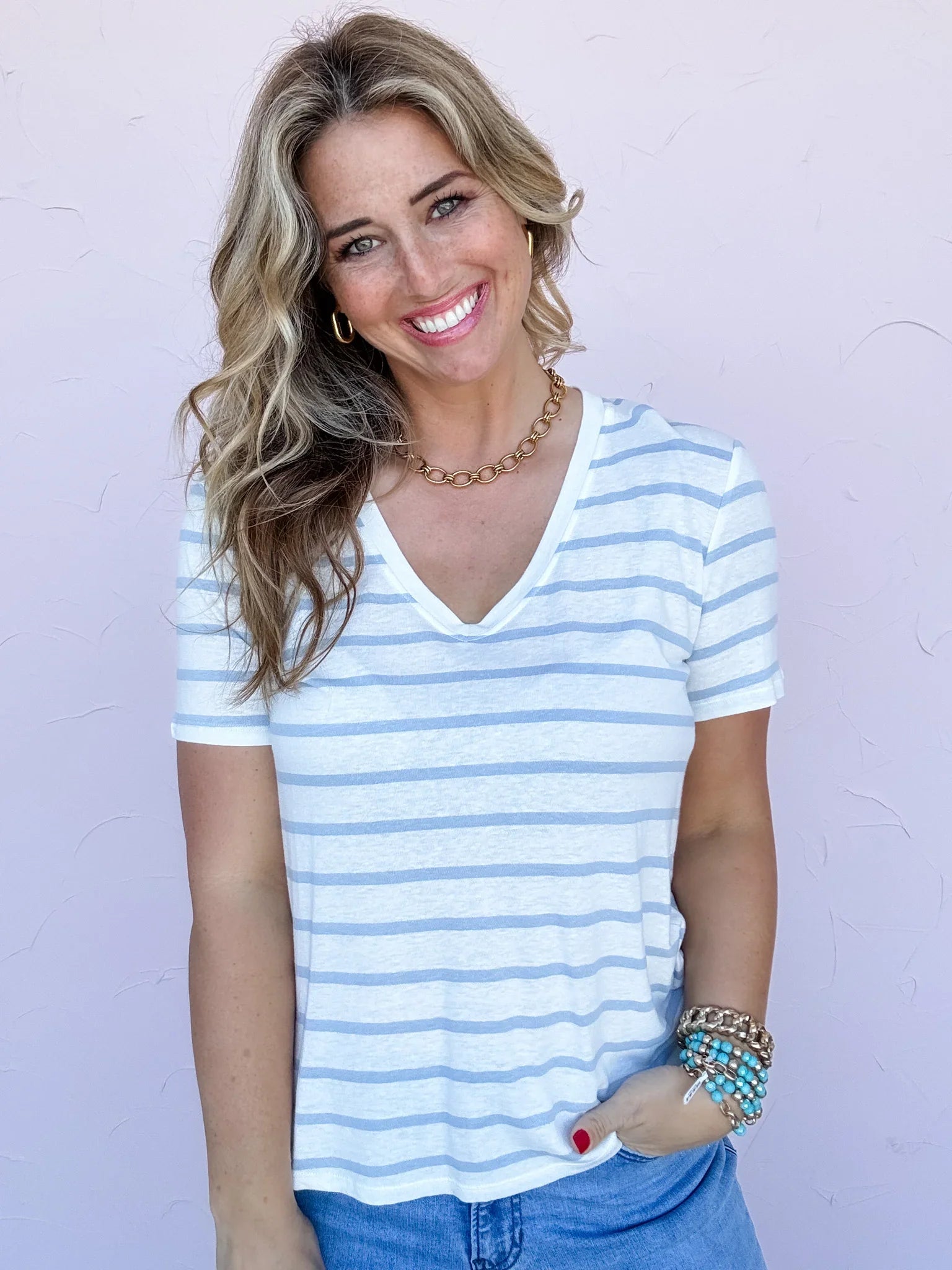 Marlow Stripe Tee- 30% OFF