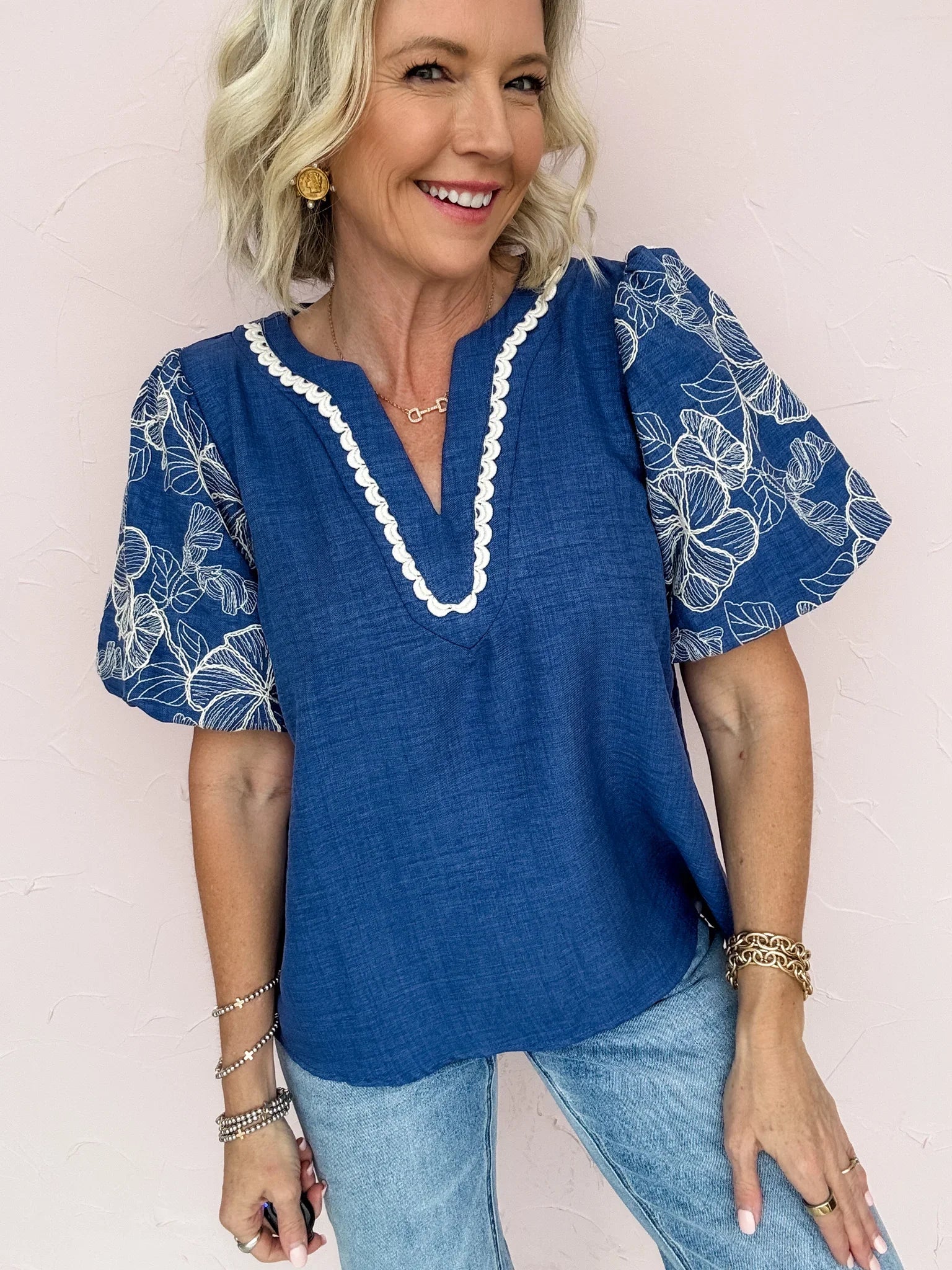 Azul Skies Social Top