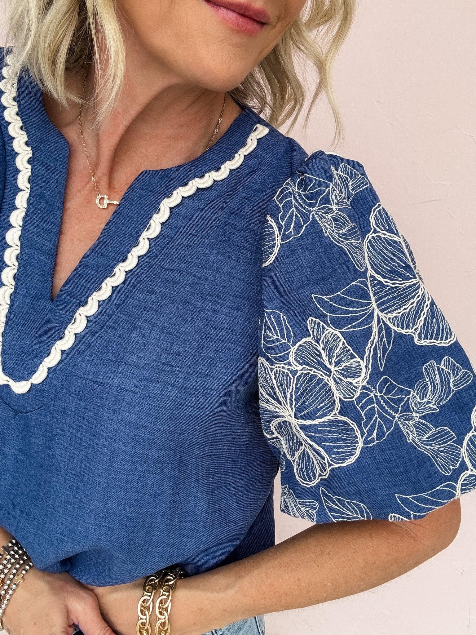 Azul Skies Social Top