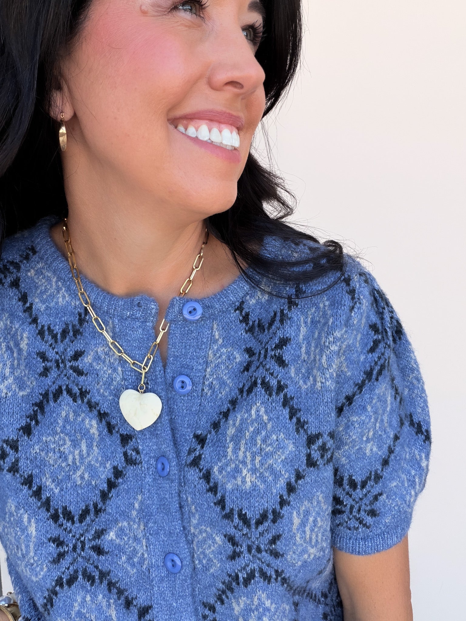 Rosewood Diamond Cardigan | Navy