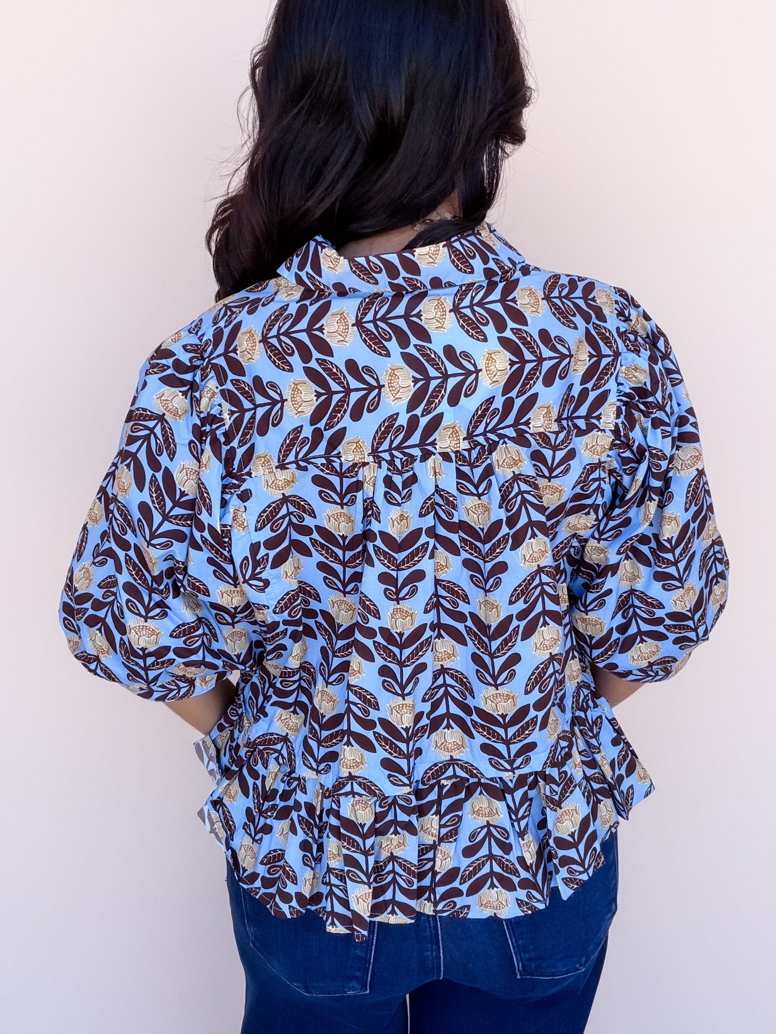 Botanical Bliss Top | Blue