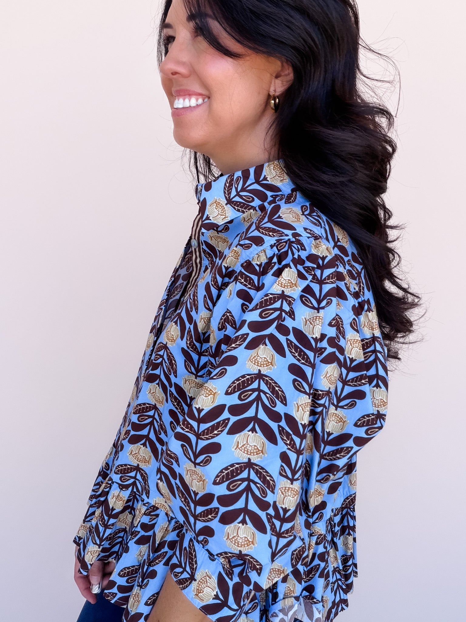 Botanical Bliss Top | Blue