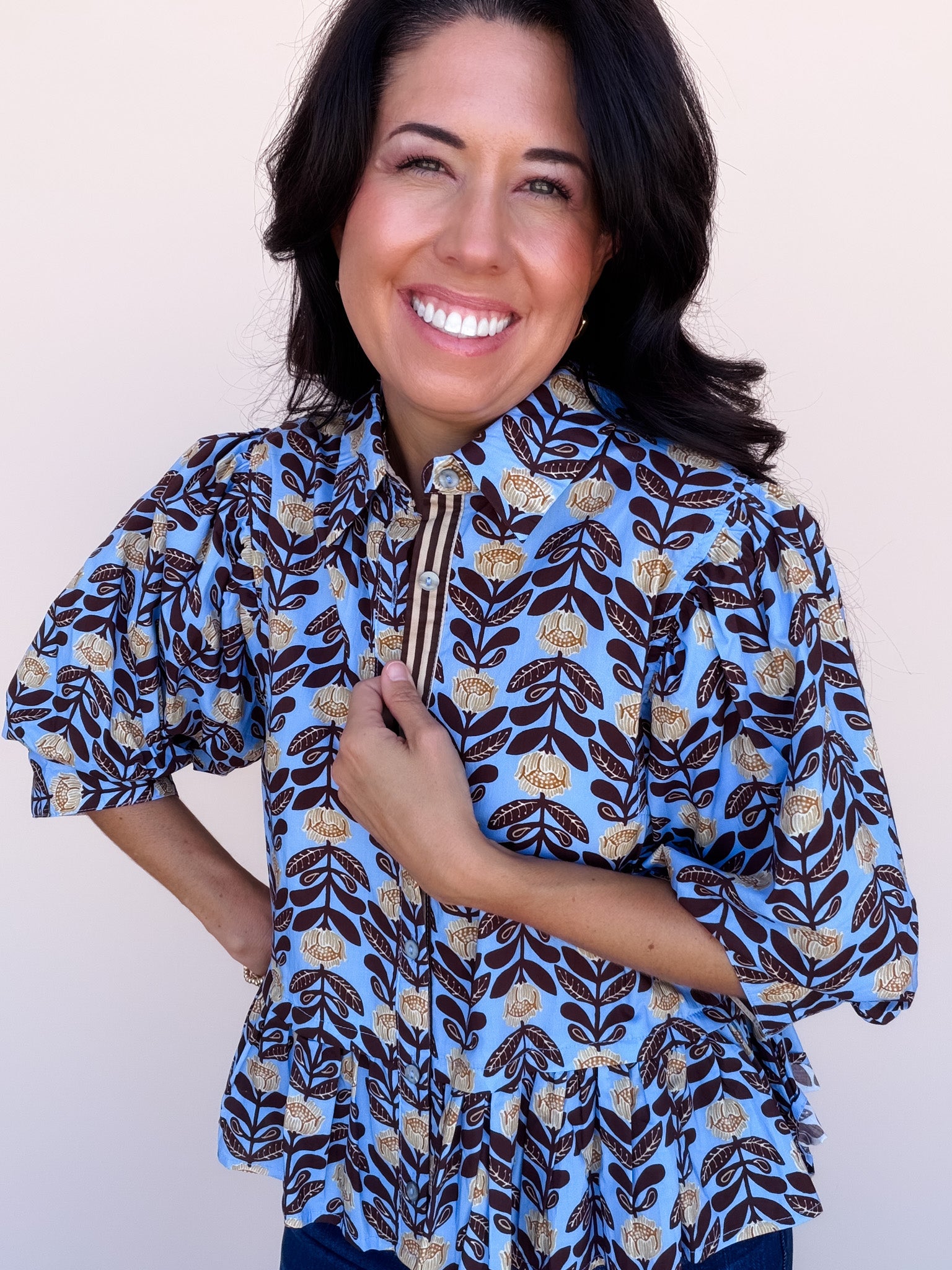 Botanical Bliss Top | Blue