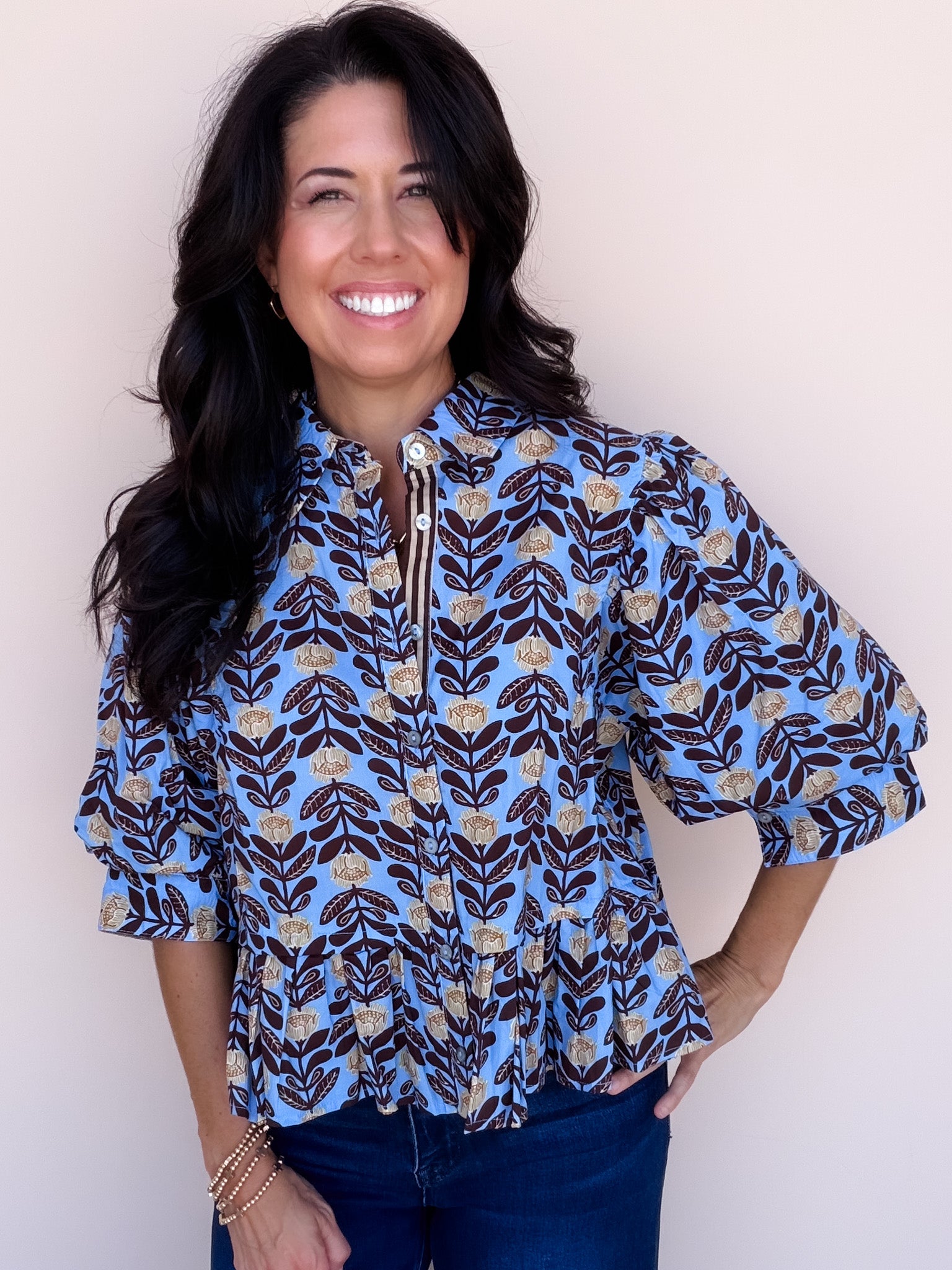 Botanical Bliss Top | Blue