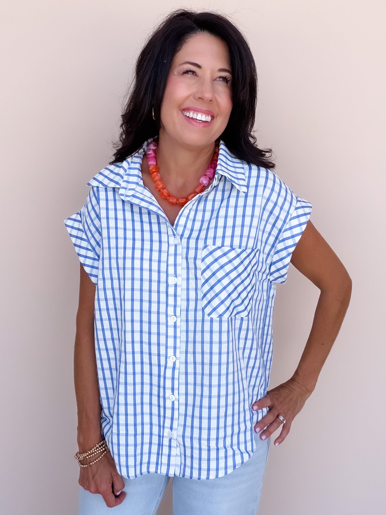 Bluebell Gingham Top