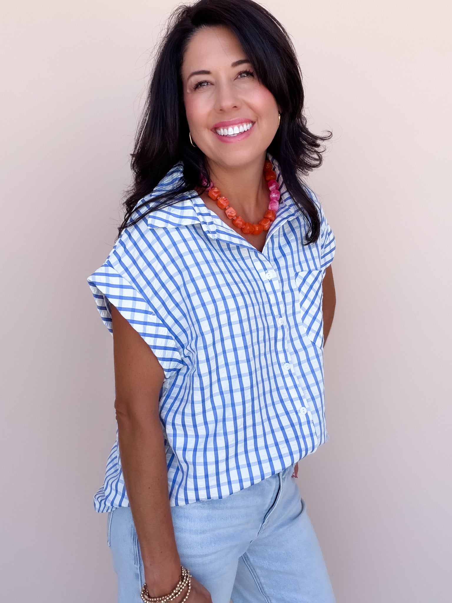 Bluebell Gingham Top