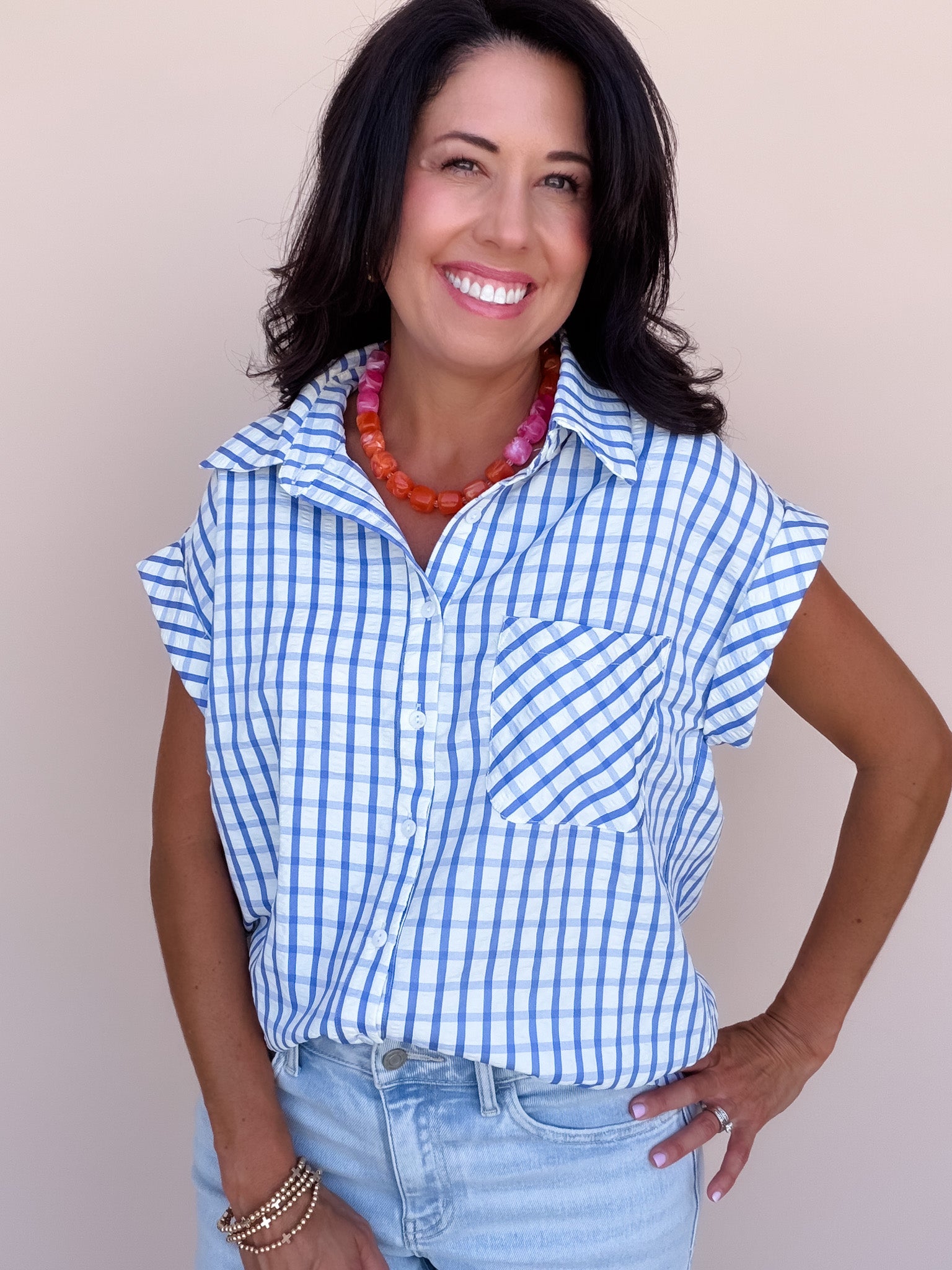 Bluebell Gingham Top
