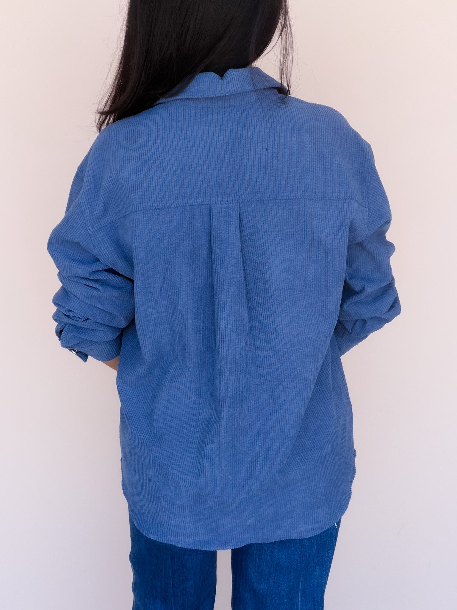 Cordelia Button Down | Dark Blue