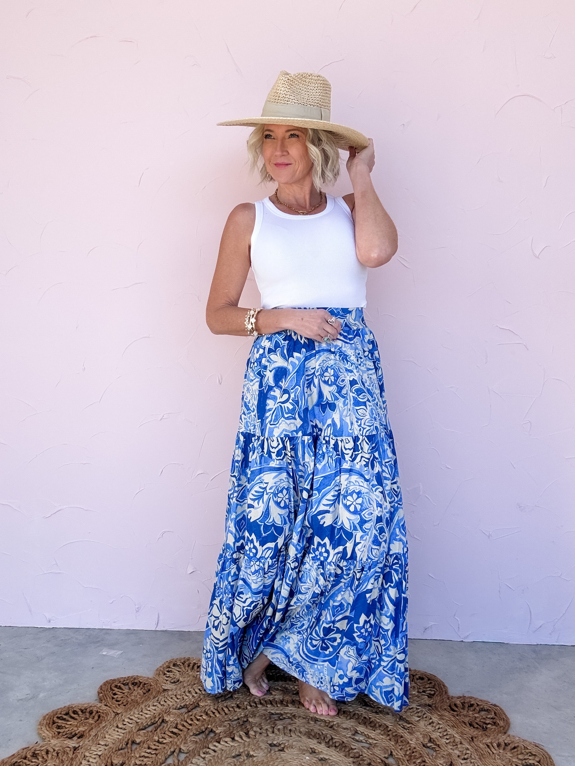 Santorini Blues Skirt