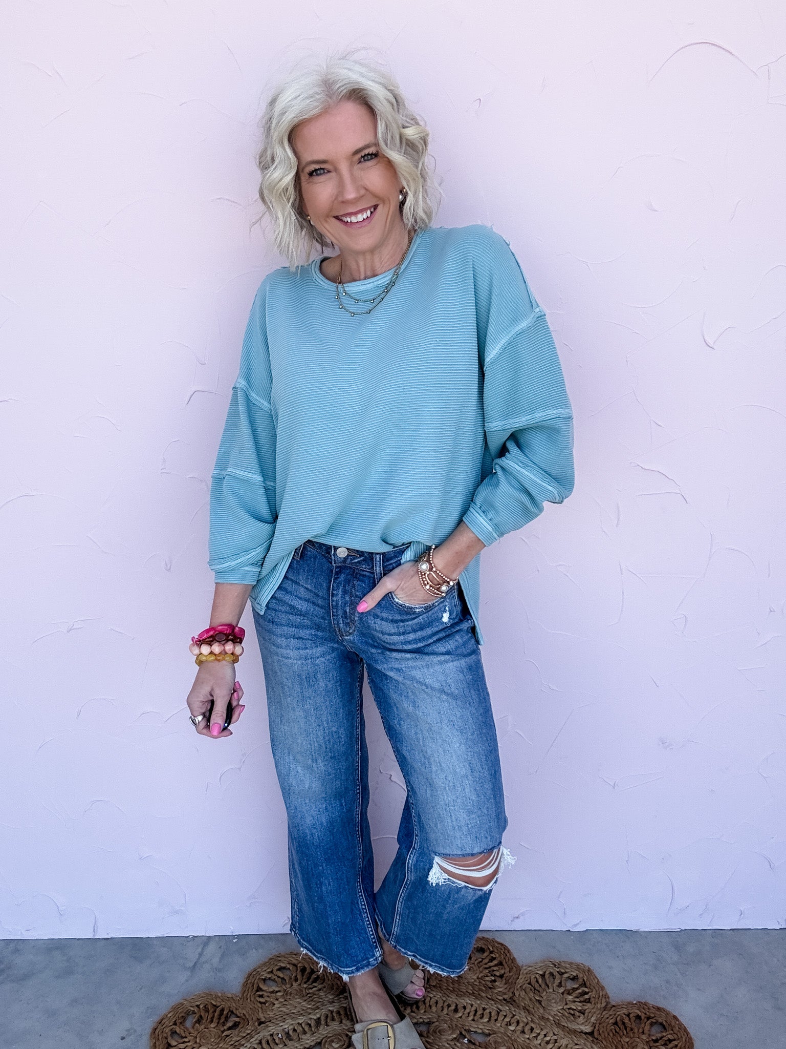 In the Flow Ribbed Top