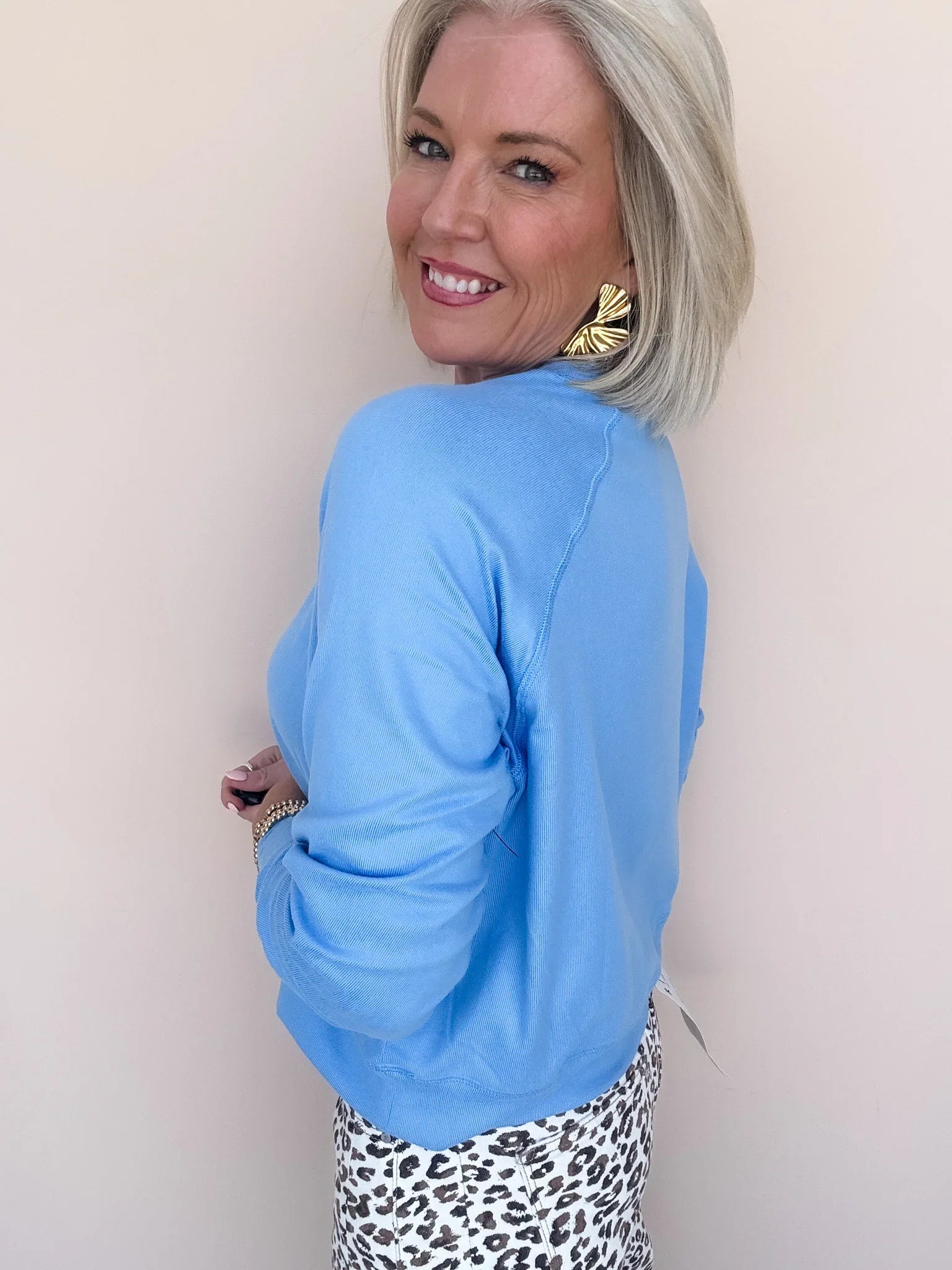 Denim Drift Pullover