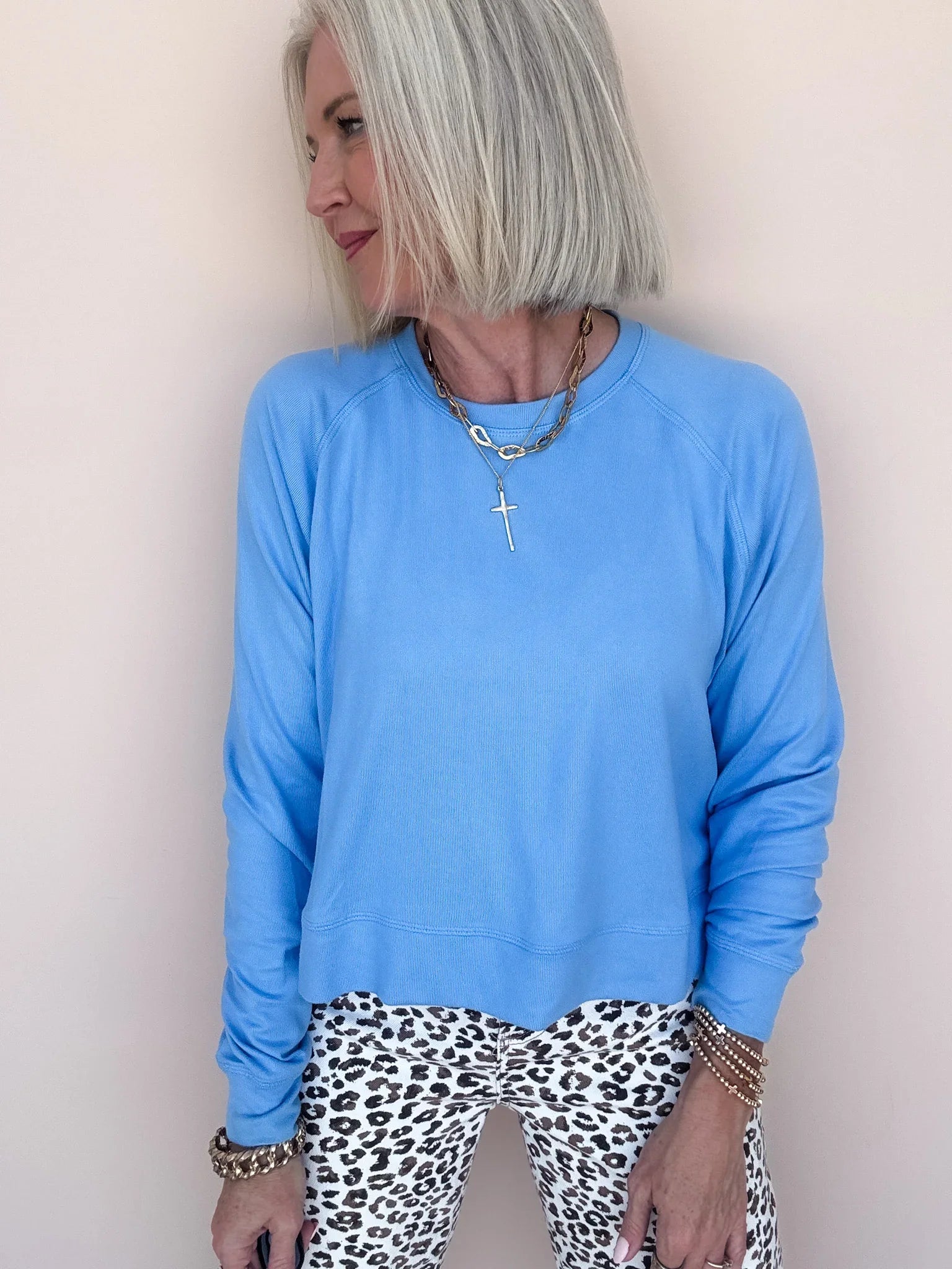 Denim Drift Pullover
