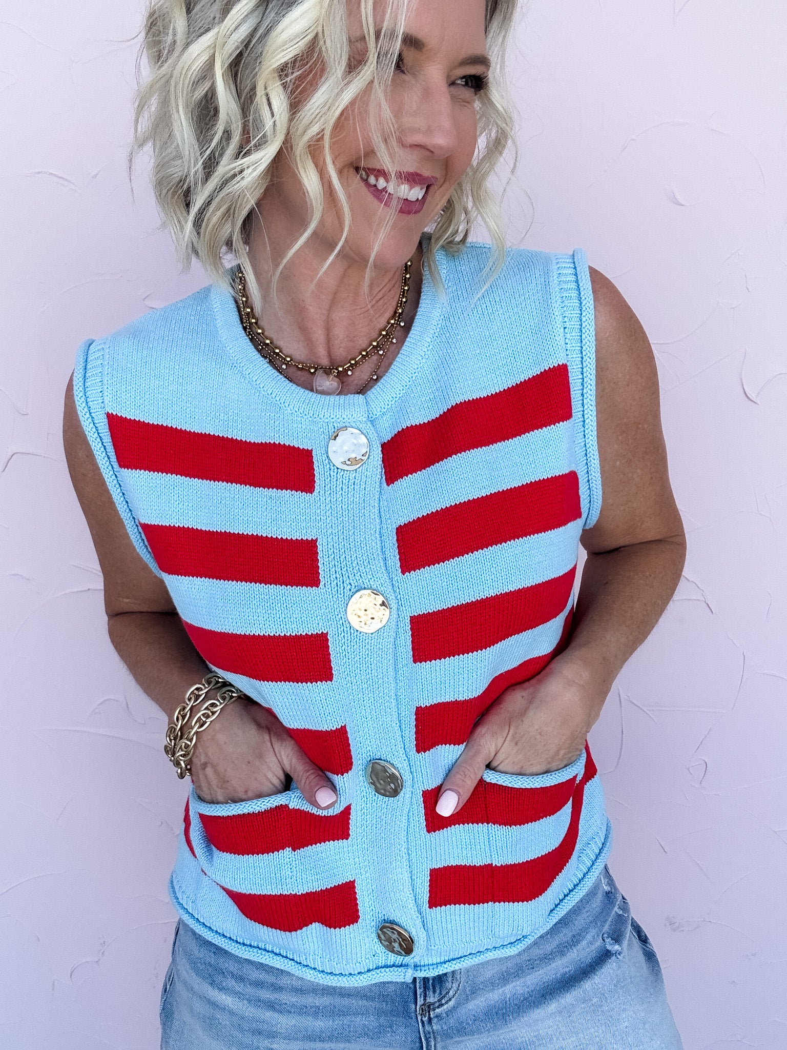 Treasured Coast Stripe Vest