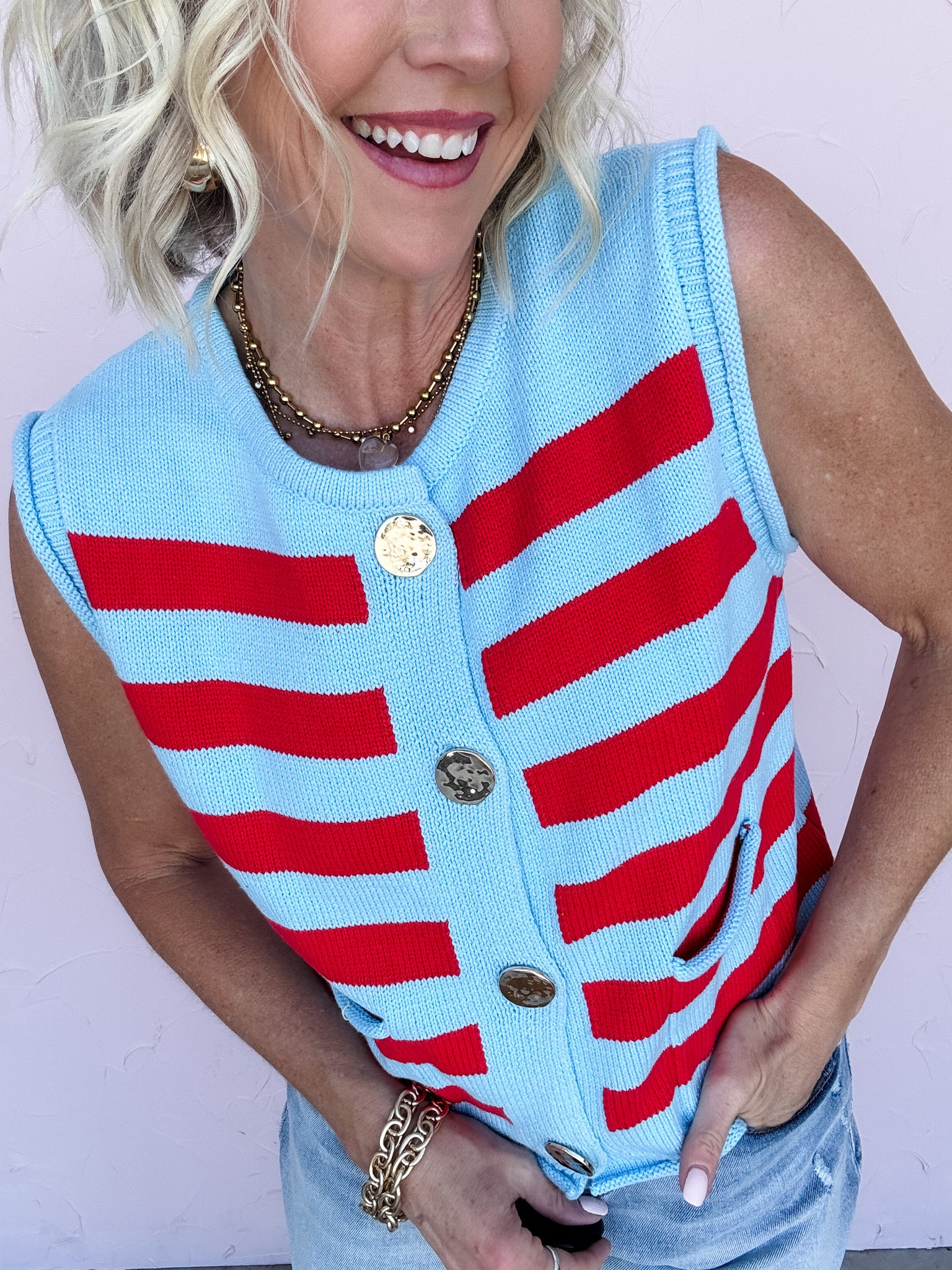 Treasured Coast Stripe Vest